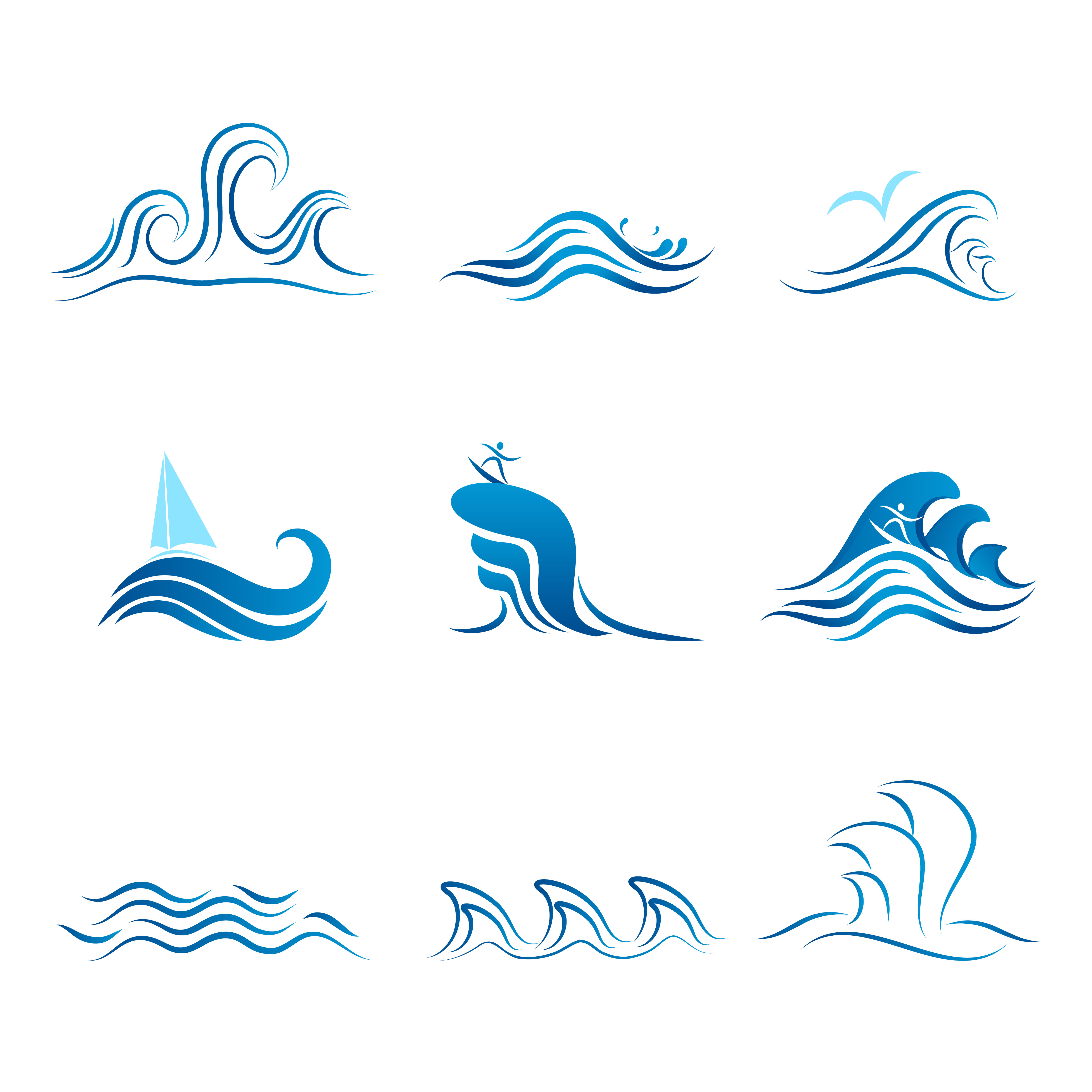 Wallpaper #YmcfCZMBSpphPi3-Vc4895 Set of Wave Symbol 272141 Vector Art at Vecteezy