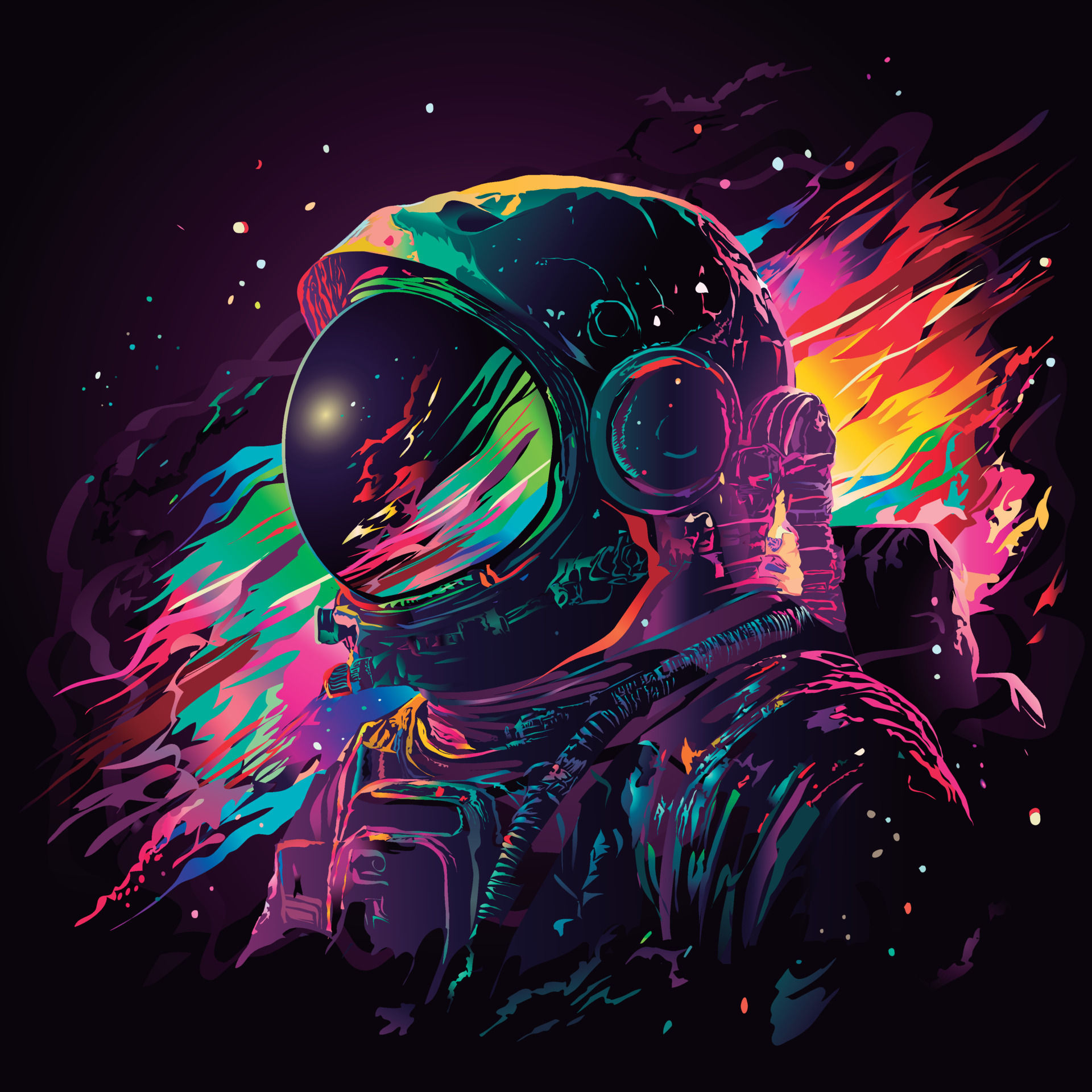 Wallpaper #PV7nMpMBborbLbczbmCQ34 Vintage Outer Space Art