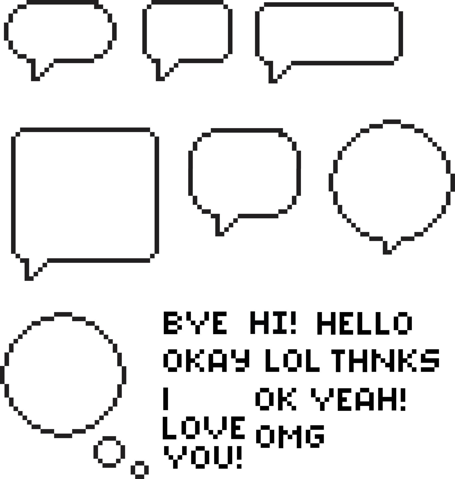 Wallpaper #a0D6MJMBJhL2WPbaiMSr175 Speech Bubble 8 Bit Pixel Art on White Background Pixel Speech Bubble