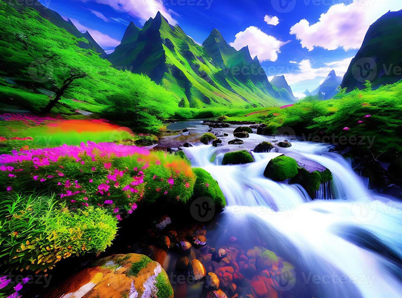Wallpaper #JGcAE5MBSpphPi3-Ff5x166 Wallpaper Landscape Painting Fantasy Art Anime Water Nature Sky