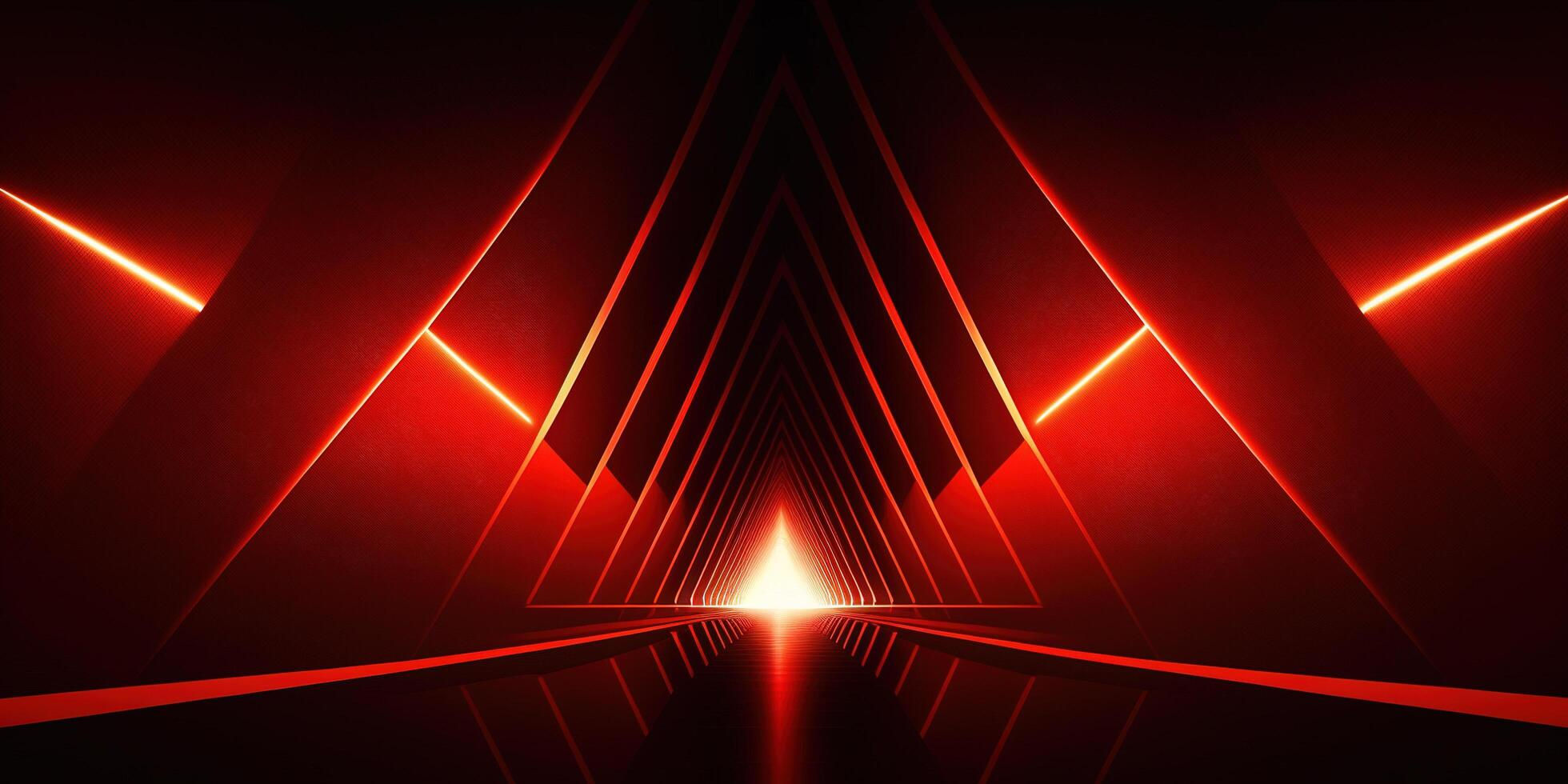 Wallpaper #A0ApMJMBJhL2WPbazsCh344 Symmetrical Red Neon Light Abstract Background with Lines and Shapes