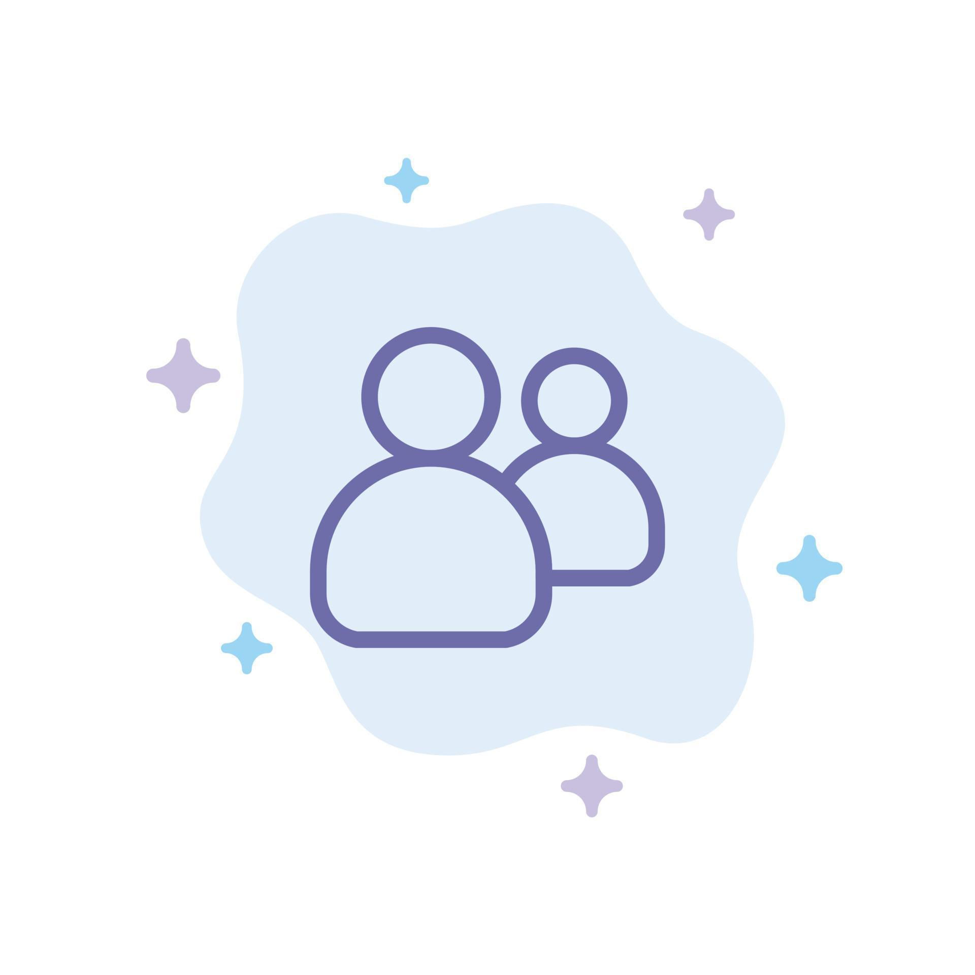 Wallpaper #CGfW75IBSpphPi3-mWTs183 Friends Group Users Team Blue Icon on Abstract Cloud Background