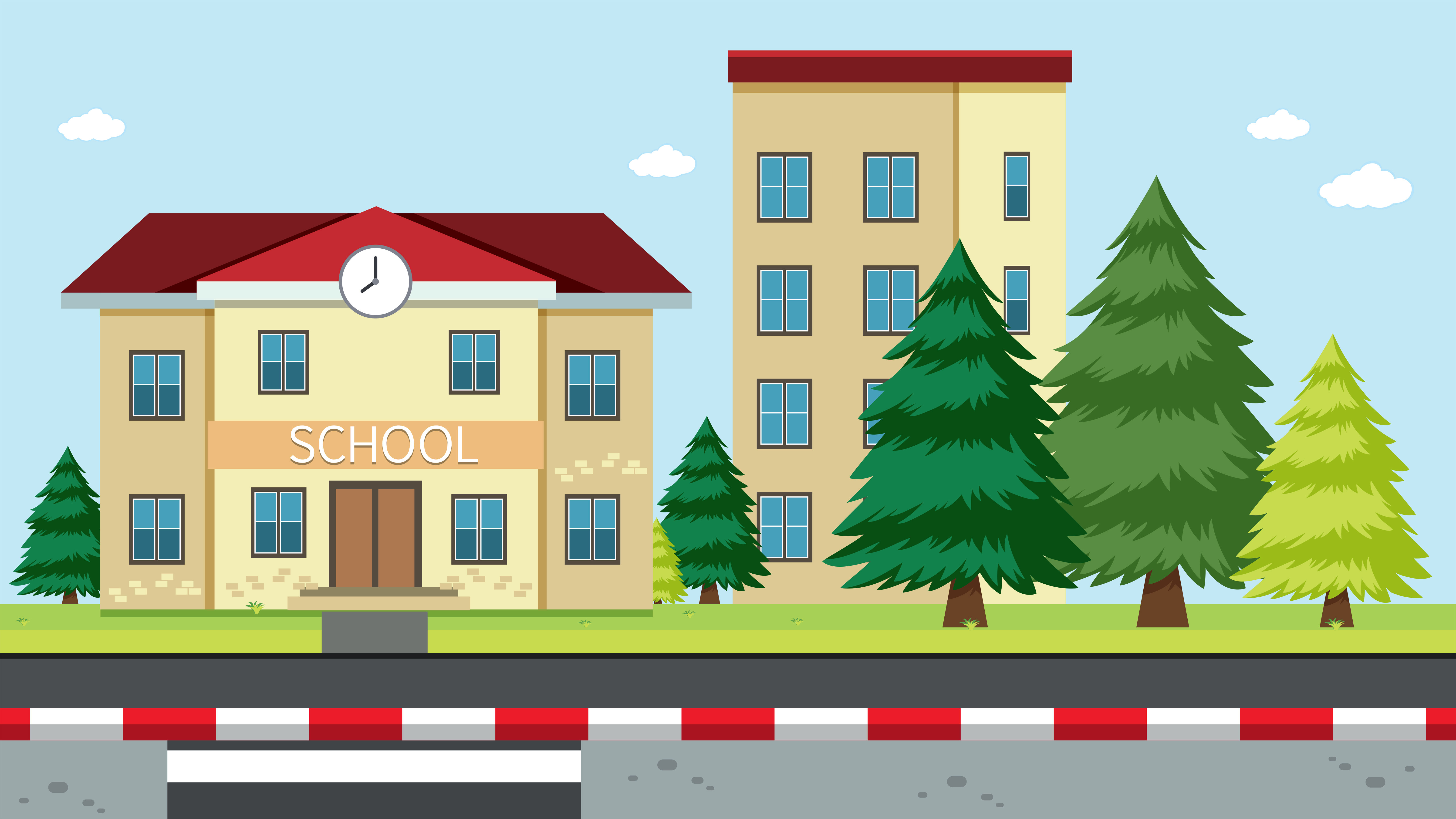 Wallpaper #dmfr65IBSpphPi3-5U-B319 School Building Images