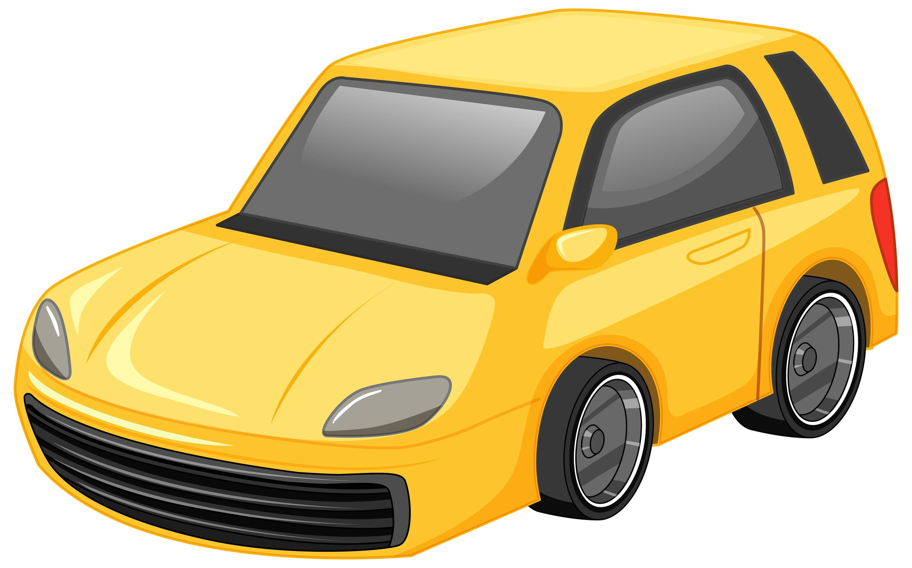 Wallpaper #60421 Yellow Mini Car Cartoon Vector Illustration 1910070 Vector Art at Vecteezy