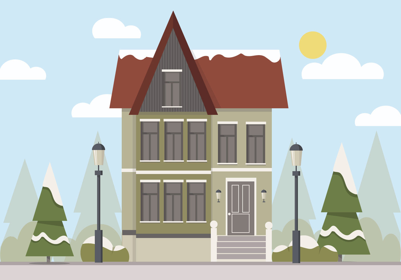 Wallpaper #dmfr65IBSpphPi3-5U-B42 Free Vector Building Illustration 137815 Vector Art at Vecteezy