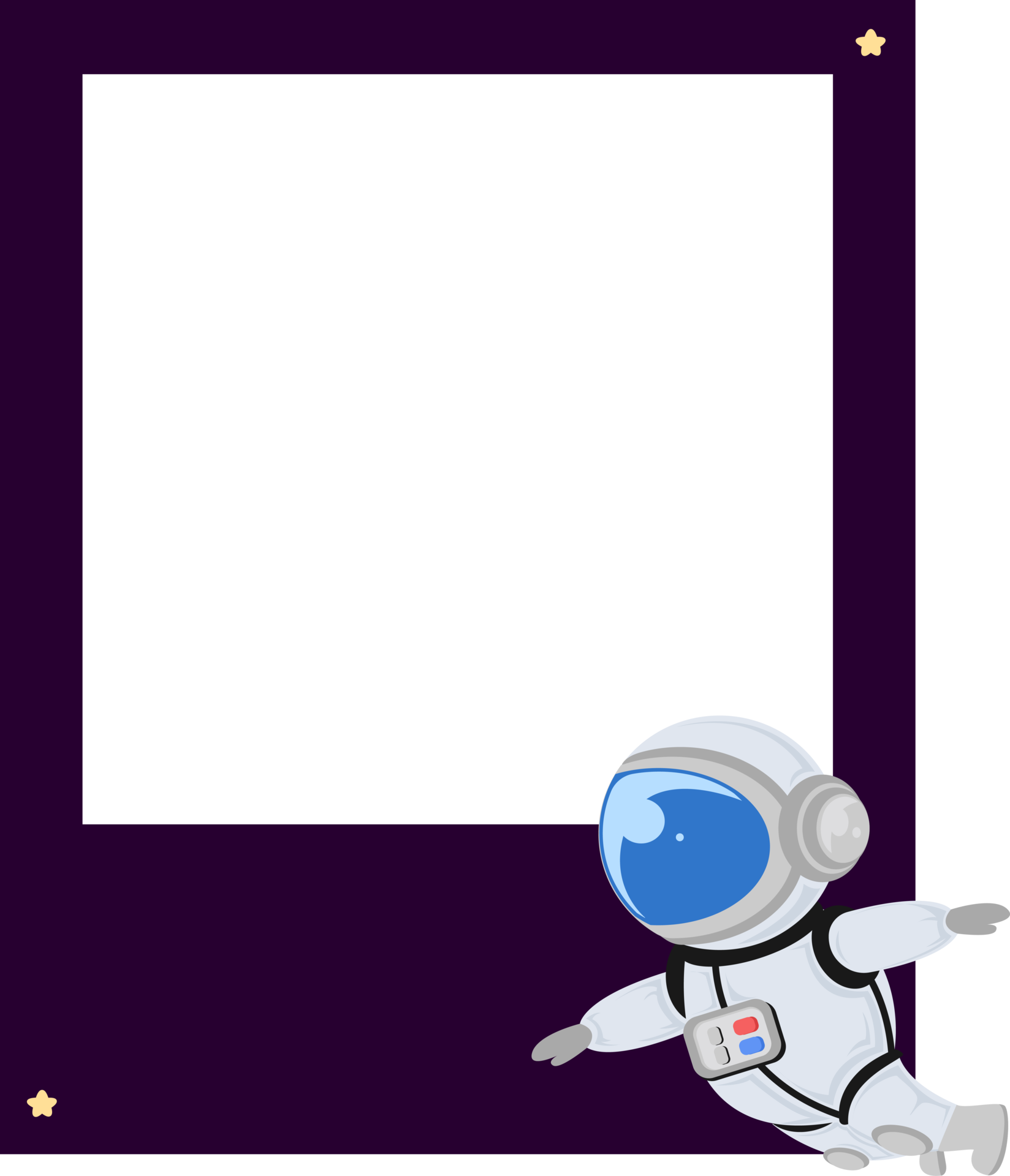 Wallpaper #ymc8D5MBSpphPi3-MO2X341 Kids Space Theme Square Single Photo Frame with Cute Astronaut Element