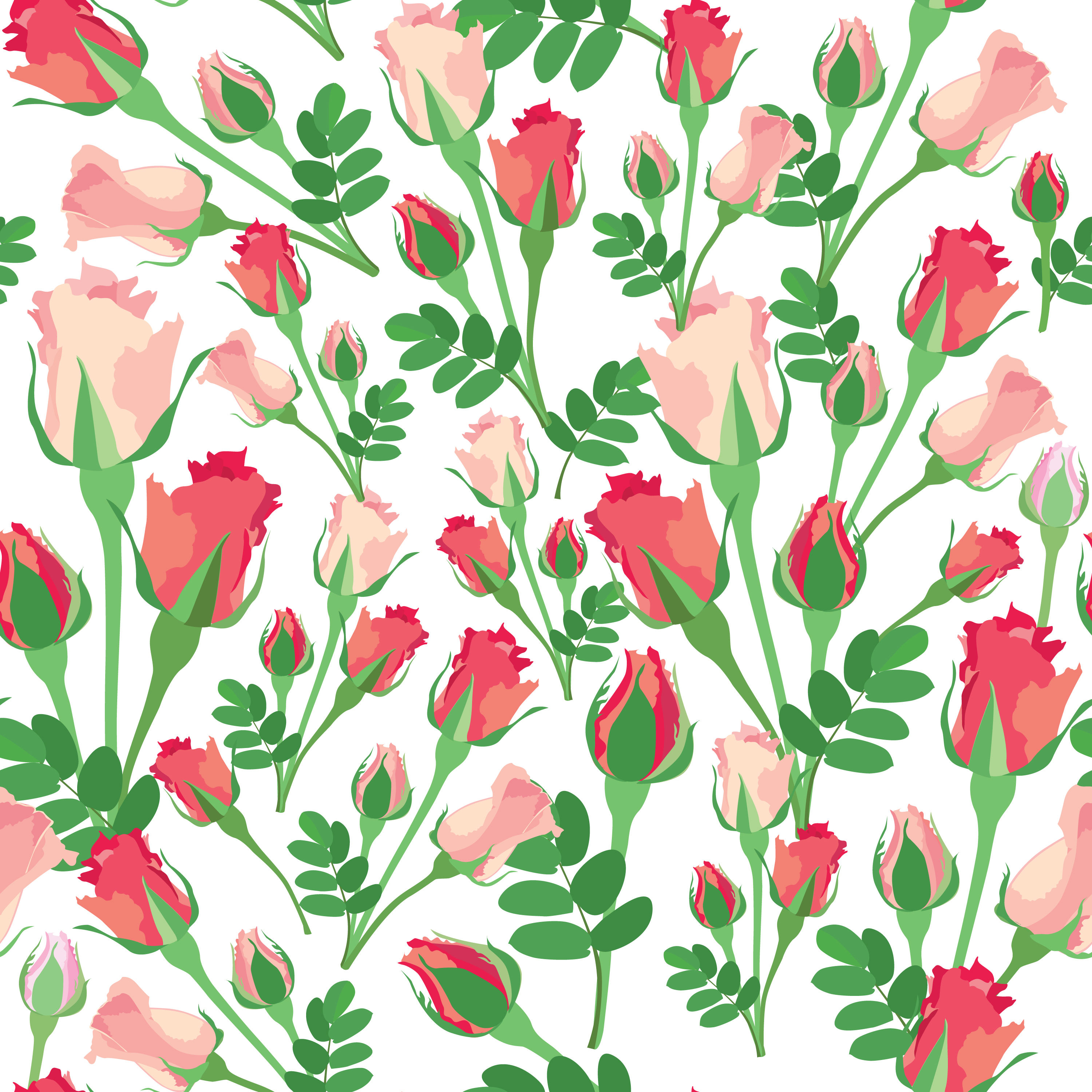 Wallpaper #4B2MLZMBlOZrFDOkv9C425 Floral Seamless Pattern Flower Rose Background 527343 Vector Art at