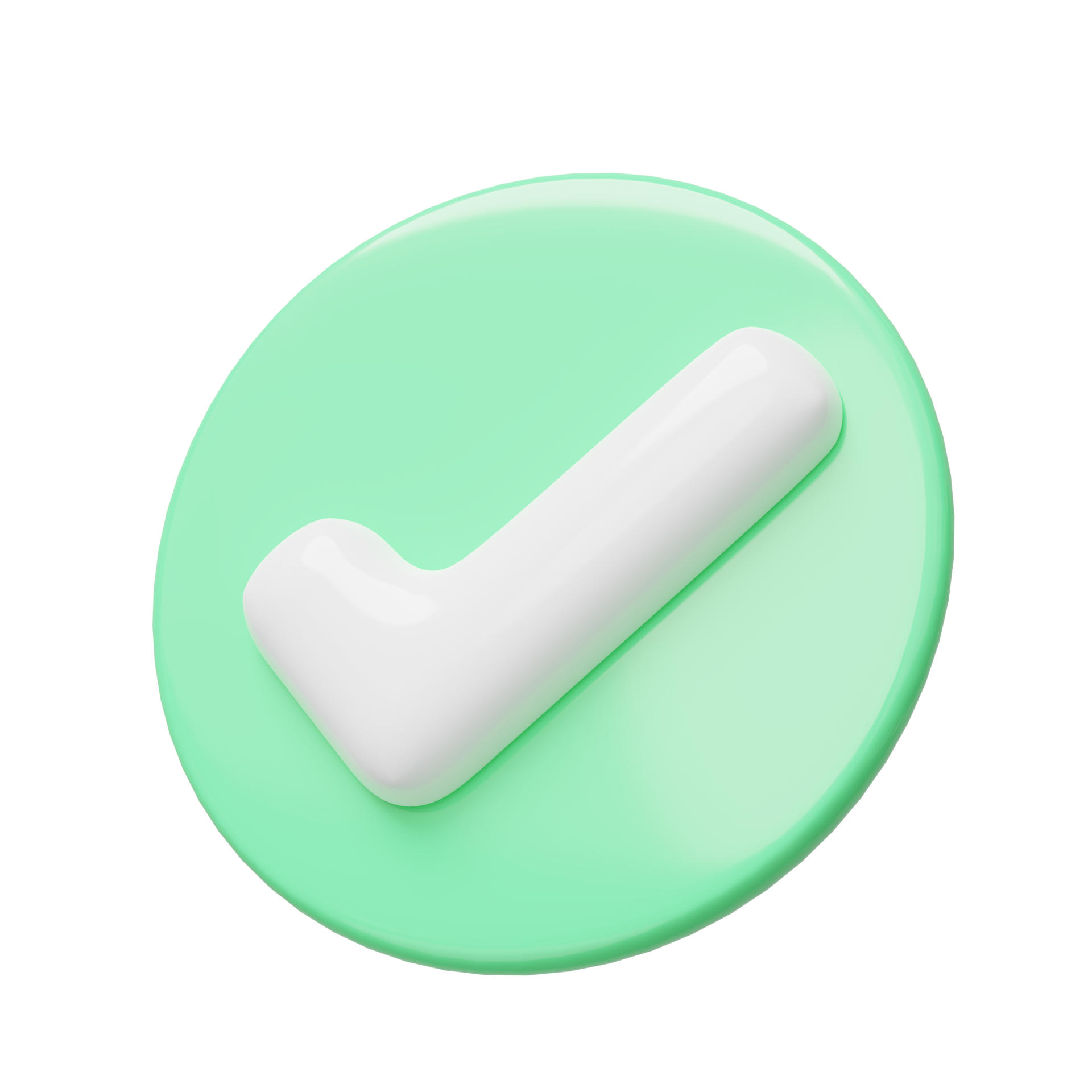 Wallpaper #4mcb85IBSpphPi3-i3P0158 3D Realistic Check Mark Button Icon Green Circle with White Tick
