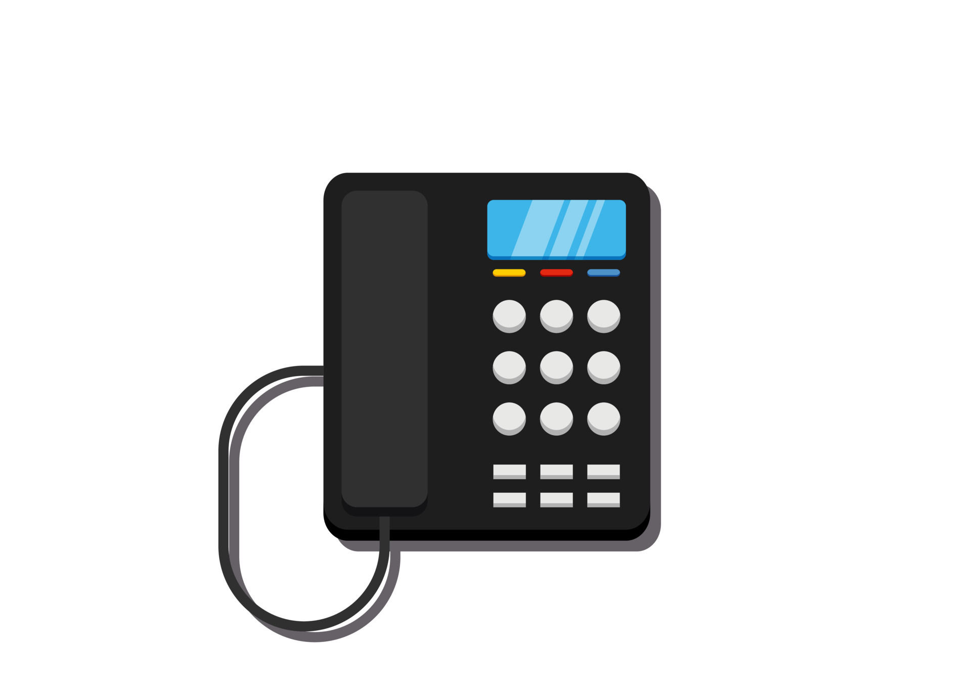 Wallpaper #lGdmCpMBSpphPi3-QdSv181 Landline Phone Clipart Vector Flat Design Isolated on White Background
