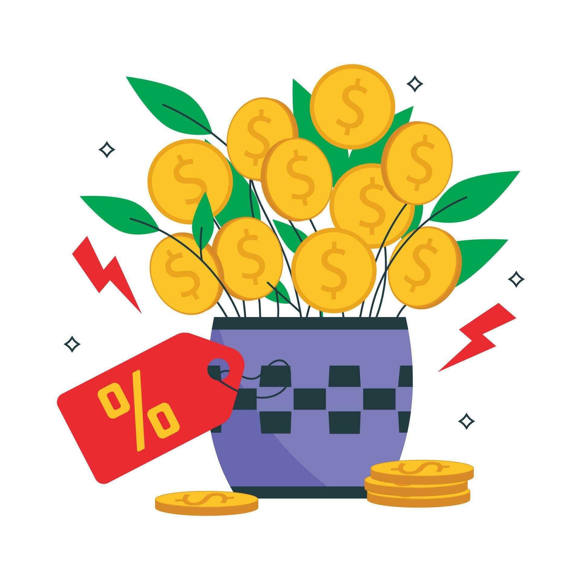 Wallpaper #h2cBEZMBSpphPi3-oPVg305 Financial Growth Illustration for the Financial Industry Money Tree