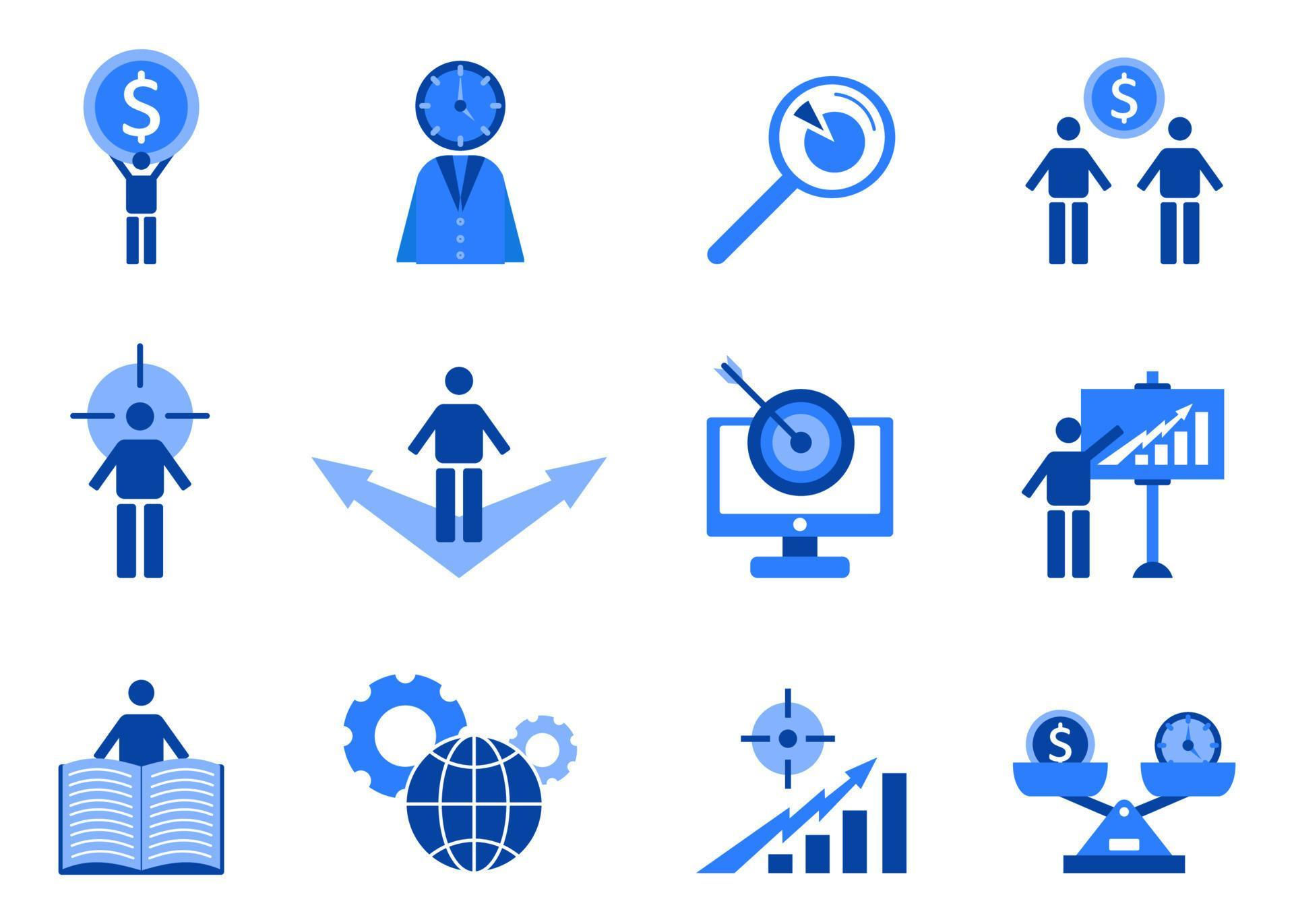 Wallpaper #_wM6Y5MBpyOg8YnEo9Sb34 Set of Modern Vector Graphics of a Collection of Business Icons