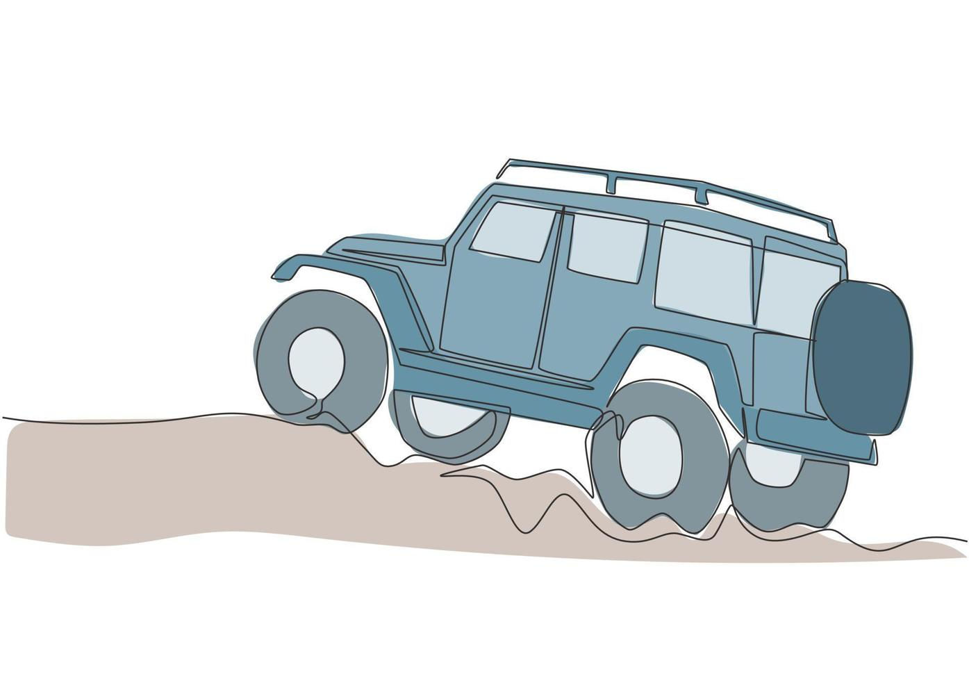 Wallpaper #qos3dJcBcm9NJah-d3Xq171 Single Line Drawing of Tough 4x4 Speed Trail Jeep Car Adventure