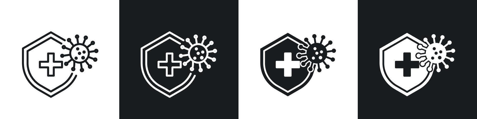 Wallpaper #sZy14pIBZHQxiYarjMHJ461 Immunityline in Thin Line Black Color Flat Simple Symbols Illustration