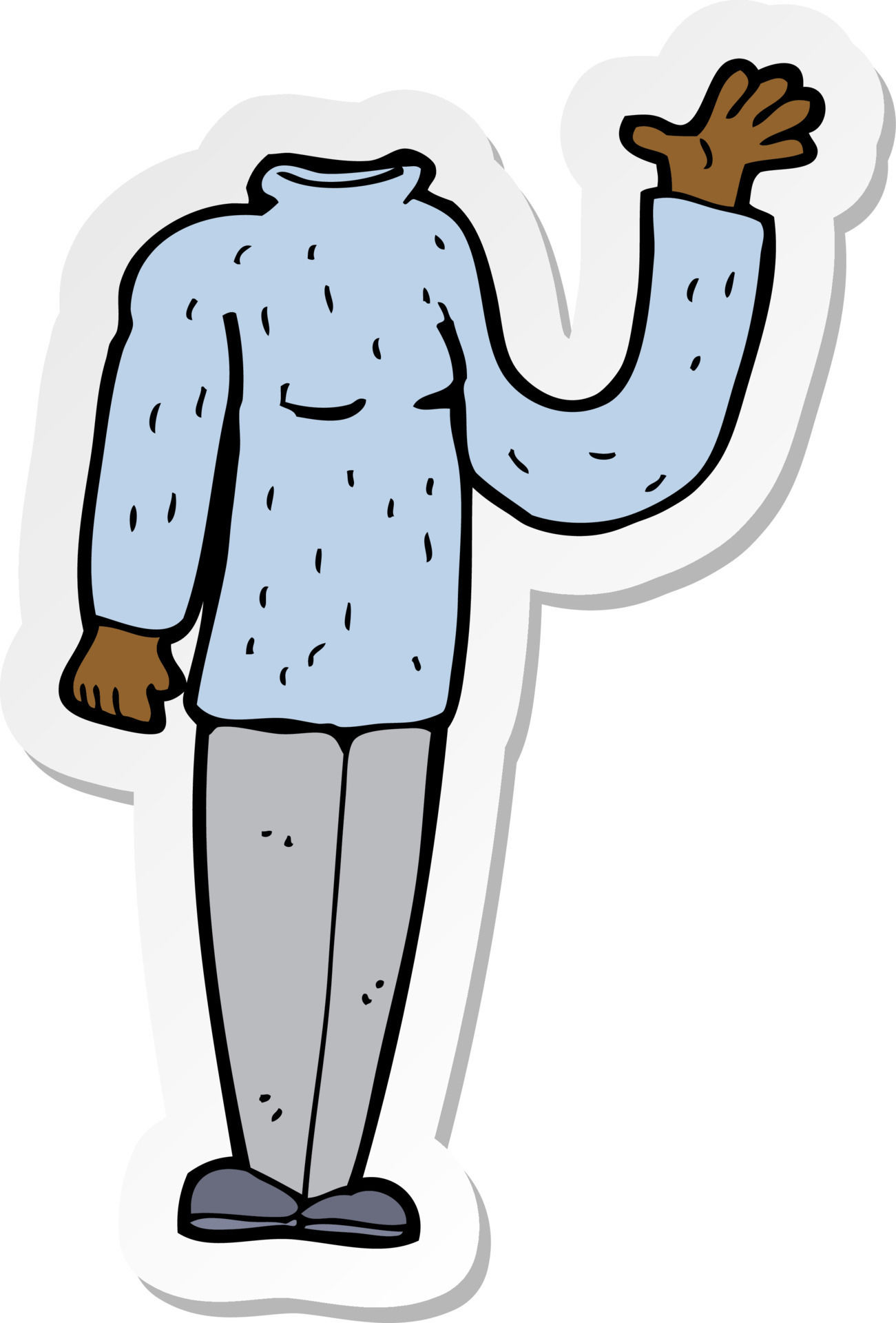 Wallpaper #zWeuD5MBSpphPi3-xu9U289 Sticker of a Cartoon Headless Body 10438457 Vector Art at Vecteezy