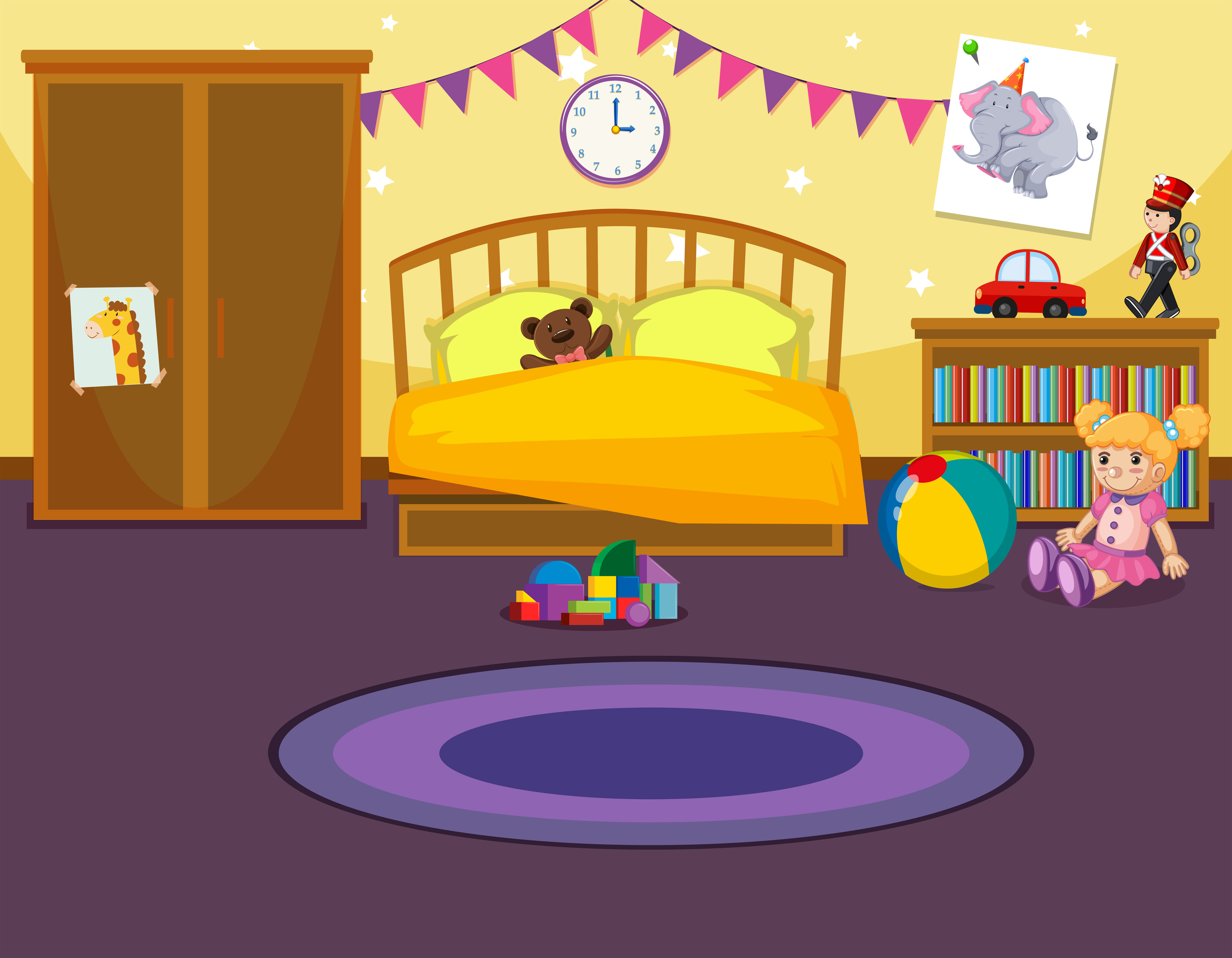 Wallpaper #MWcjC5MBSpphPi3-X9jd169 Interior of Childs Bedroom 591220 Vector Art at Vecteezy