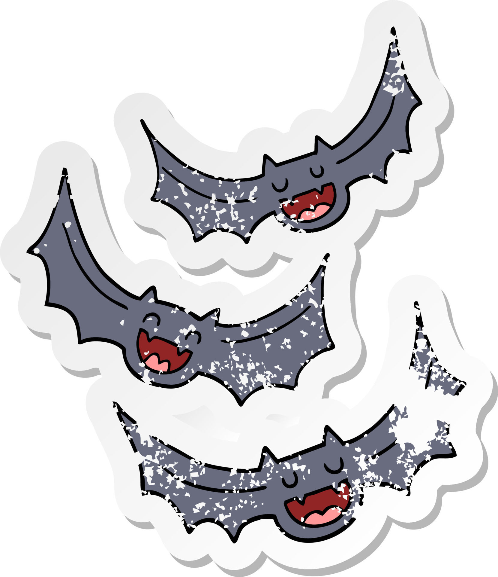 Wallpaper #r3KDMpMBX2lk1u3ogFrF119 Distressed Sticker of a Cartoon Vampire Bats 10196899 Vector Art at