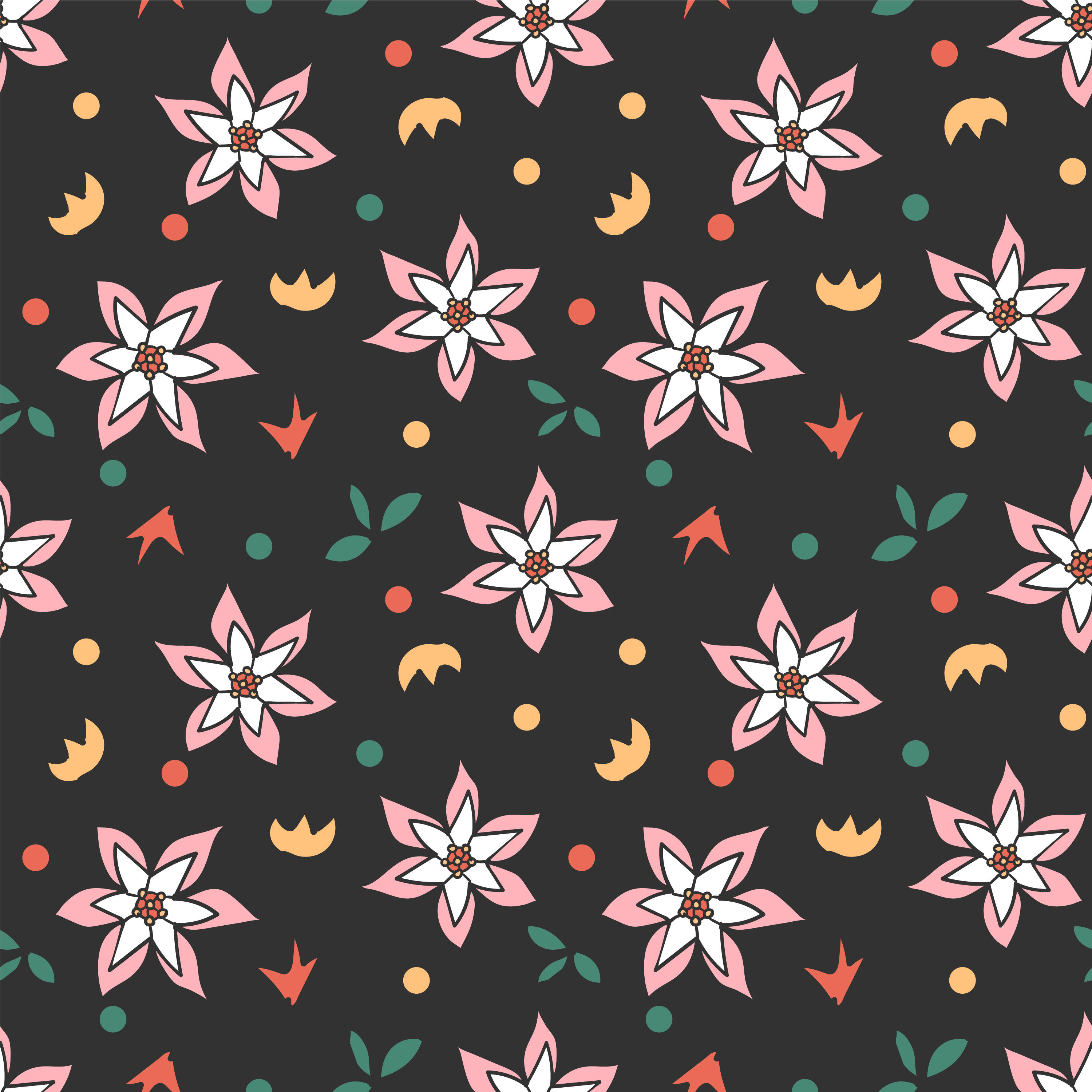 Wallpaper #7Rk4Io8BtGB6xQ78eIHx49 Flower Seamless Pattern Floral Pattern 506206 Vector Art at Vecteezy