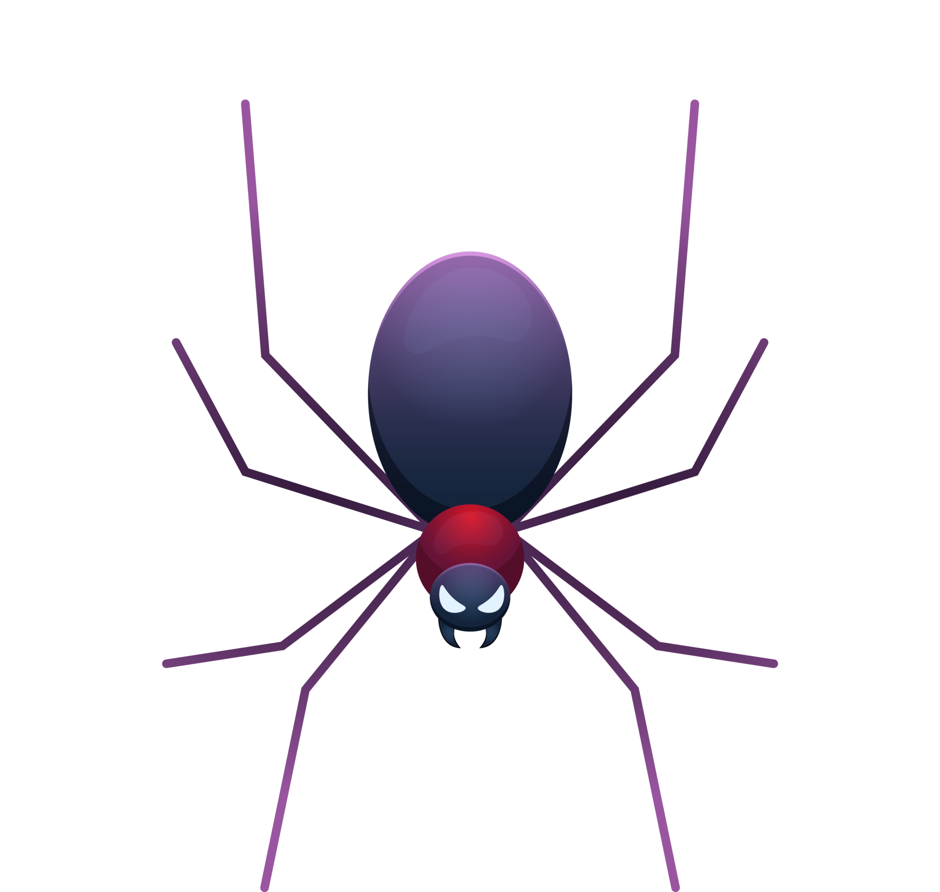Wallpaper #dmc-DJMBSpphPi3--N2q272 Black Scary Big Spider on the Web Colorful Illustration in Cartoon
