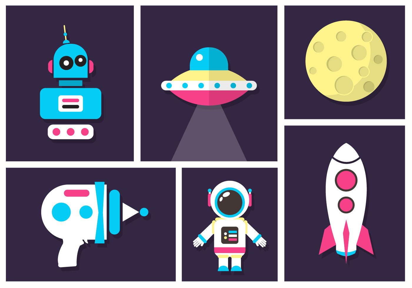 Wallpaper #CGc6B5MBSpphPi3-I8U6168 Space Vector Icons 109524 Vector Art at Vecteezy