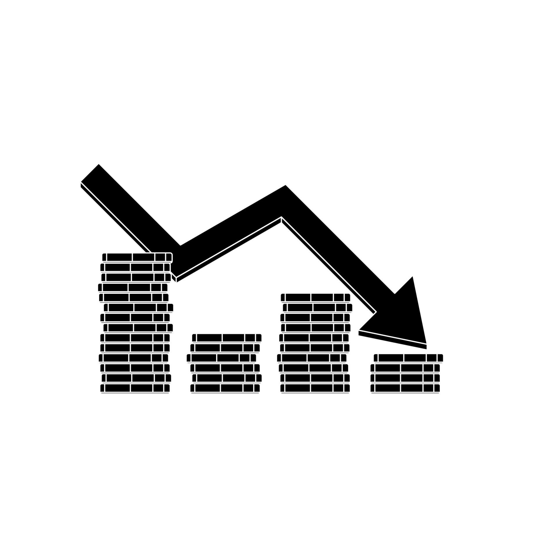 Wallpaper #h2cBEZMBSpphPi3-oPVg137 Gold Coins Price Down Red Graph White Outline Icon Vector Isolated