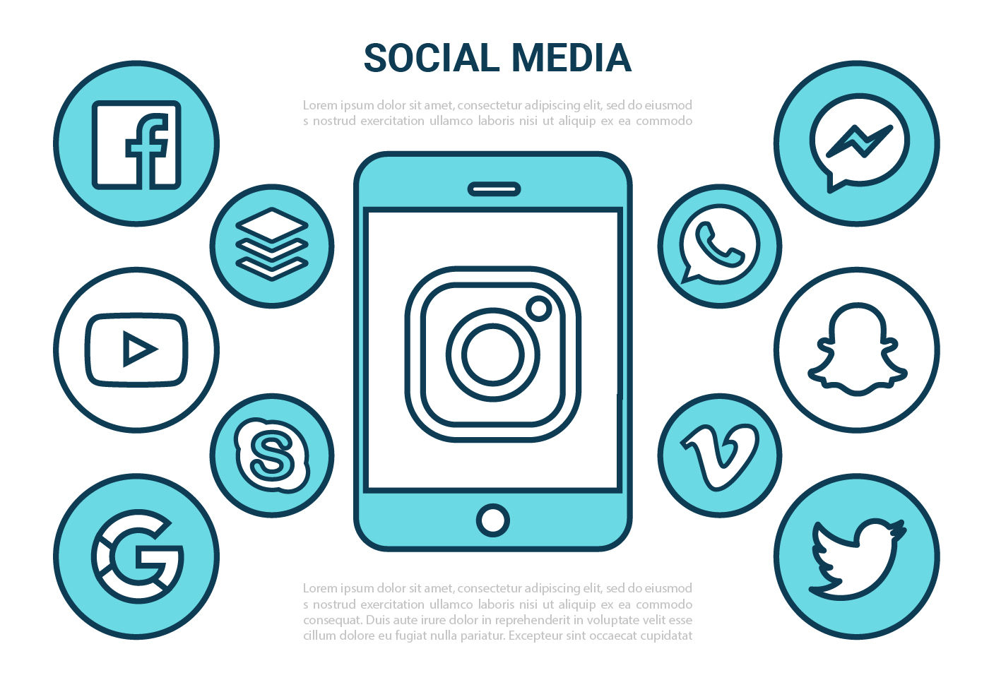 Wallpaper #lWe_75IBSpphPi3-ZGNL91 Social Media Icons Outline Vector Art Icons and Graphics for Free