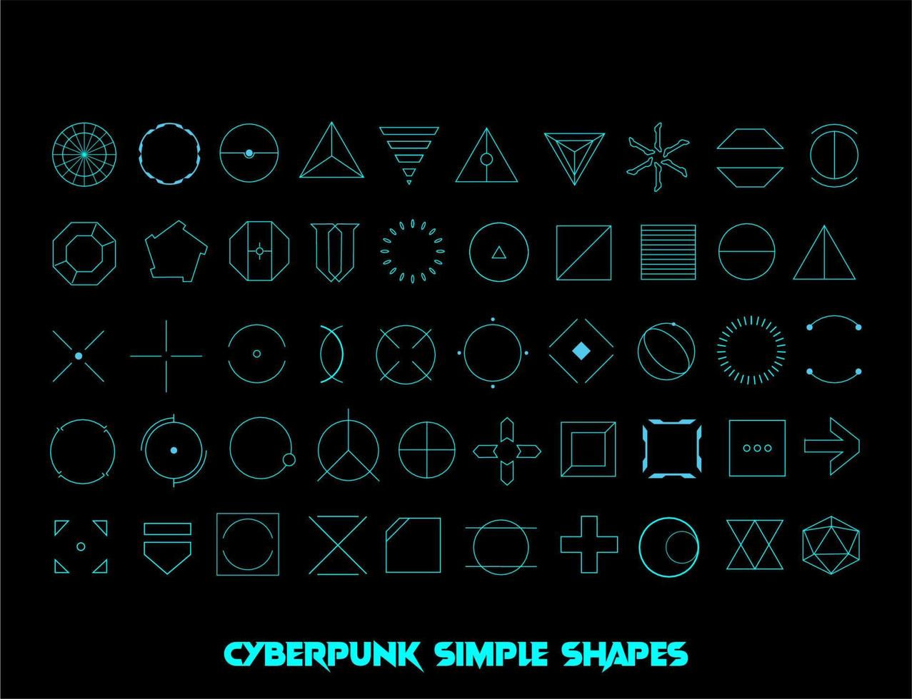 Wallpaper #dRkxMo8BtGB6xQ78lZec26 Cyberpunk Simple Shapes Vector Design 4814050 Vector Art at Vecteezy