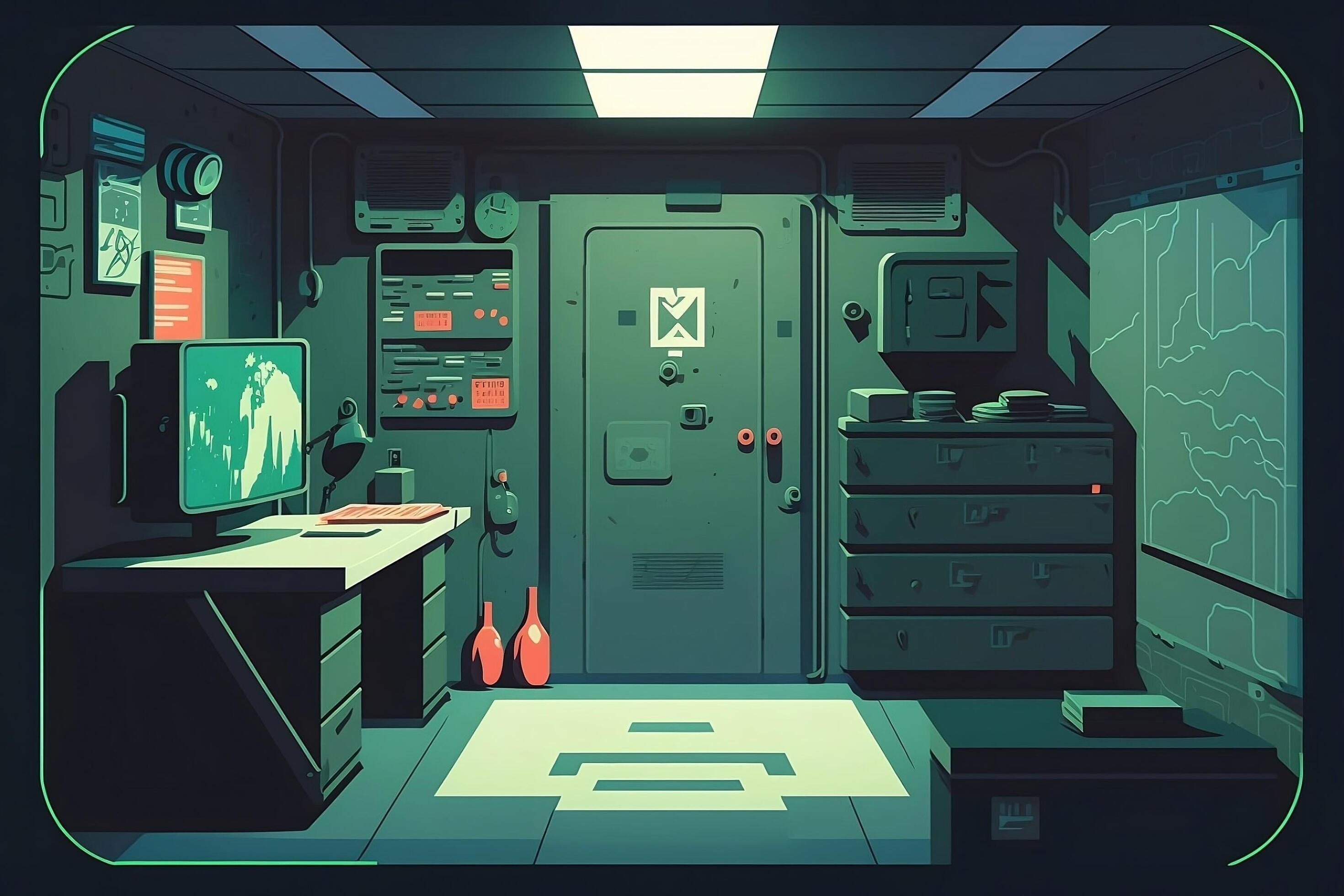 Wallpaper #MWcjC5MBSpphPi3-X9jd217 Underground Bunker with Secret Laboratory Background Shelter Science