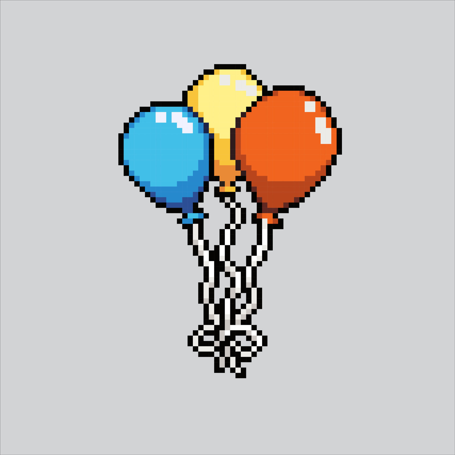 Wallpaper #a0D6MJMBJhL2WPbaiMSr4 Pixel Art Illustration Balloon Pixelated Balloon Party Balloon