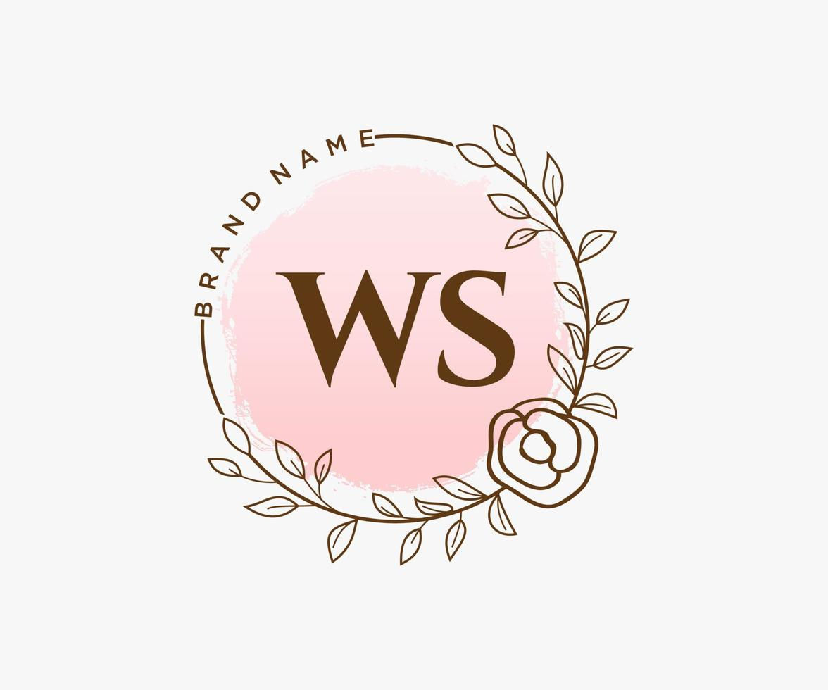 Wallpaper #uGdr8ZIBSpphPi3-MmsY338 Initial Ws Feminine Logo Usable for Nature Salon Spa Cosmetic and