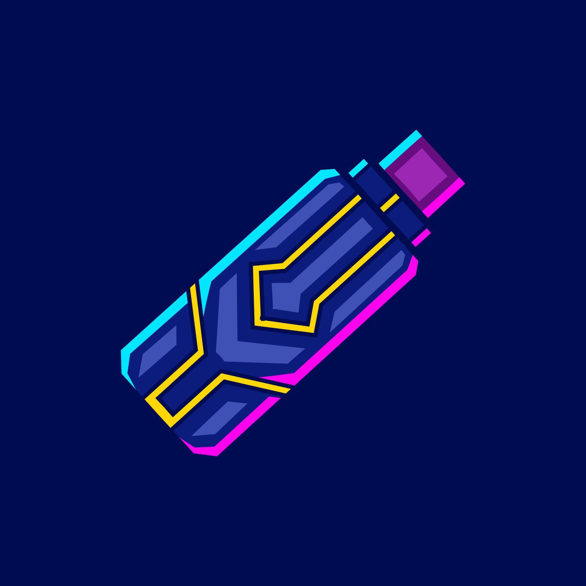 Wallpaper #S2eKBJMBSpphPi3-_LiM28 Flashdisk Cyberpunk Logo Linha Pop Art Retrato Ficcao Design Colorido