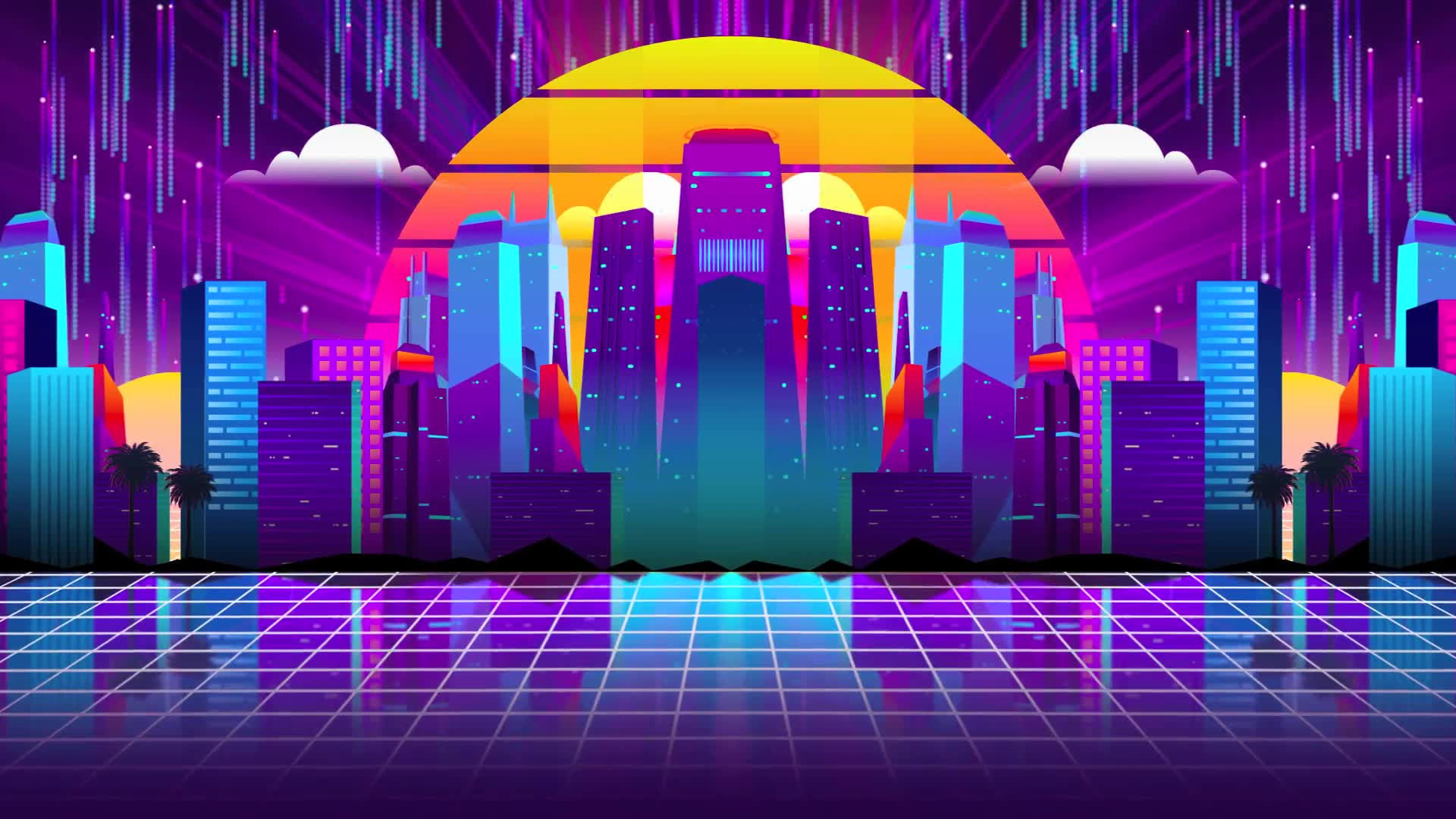 Wallpaper #OEXLk44B7YBJg1BVEZ9g36 Cyberpunk Neon City Light 2 in 1 Download Rapid Videohive 24079980