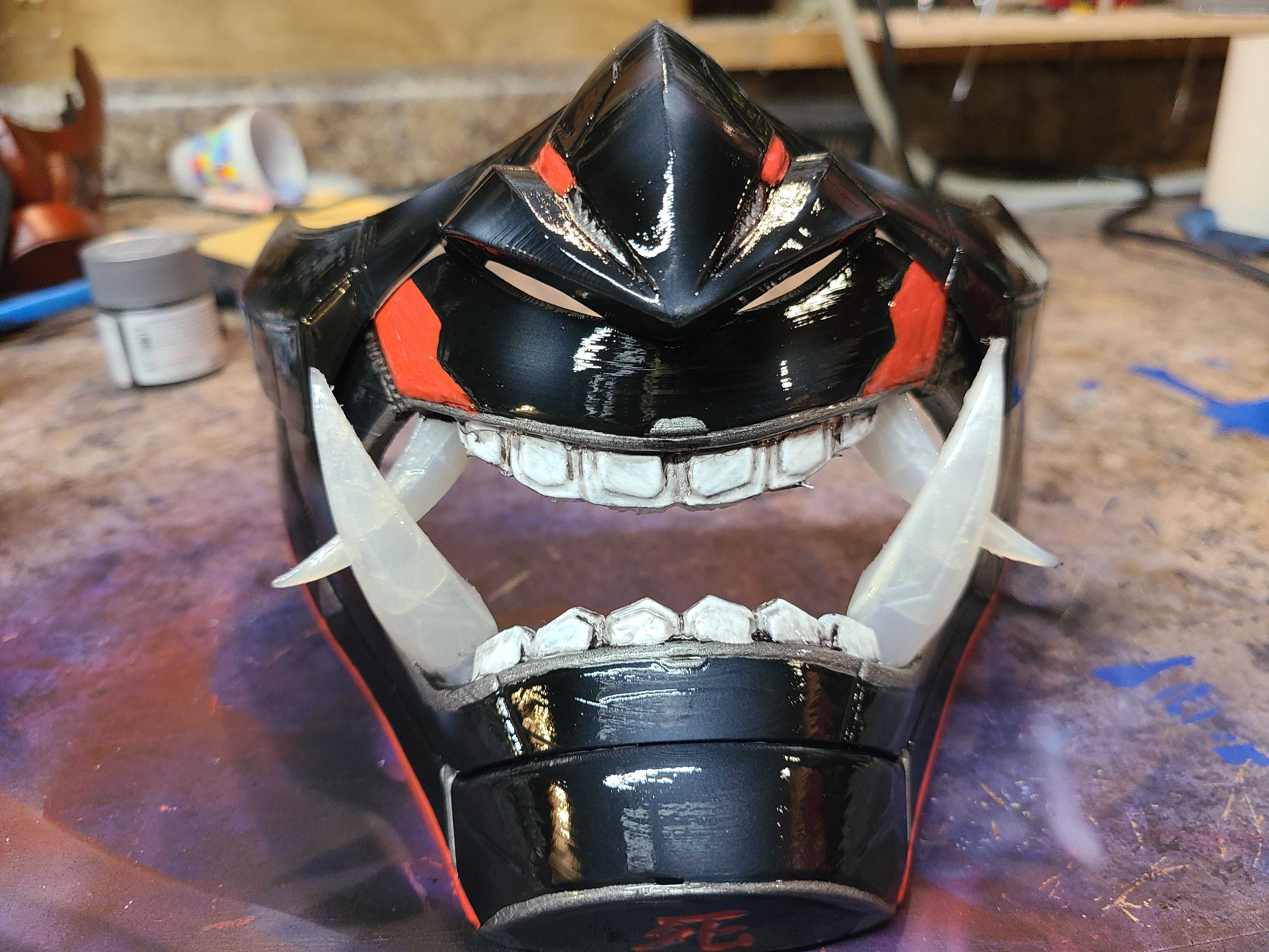 Wallpaper #uhmQMo8BtGB6xQ78vJfc28 3D Printable Oni Cyber Punk Mask by Sean Aranda
