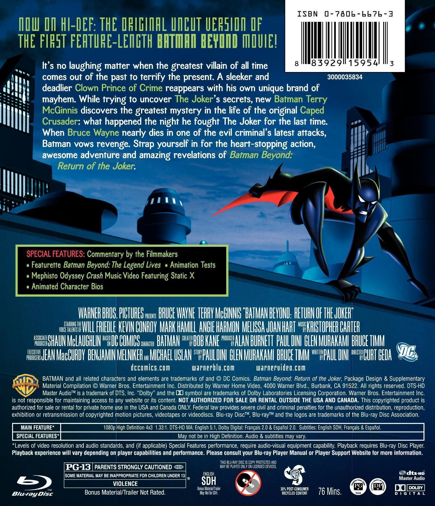 Wallpaper #2v_TaJMB3lSXT3zUxeQH270 Batman Beyond Return of the Joker Animated Title Hitting Blu Ray