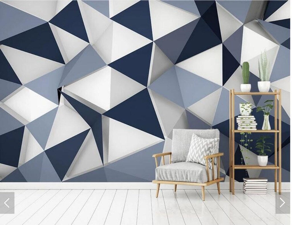 Wallpaper #f299d 3D Solid Gold Geometric Abstract Gray Triangle Background Grey Etsy