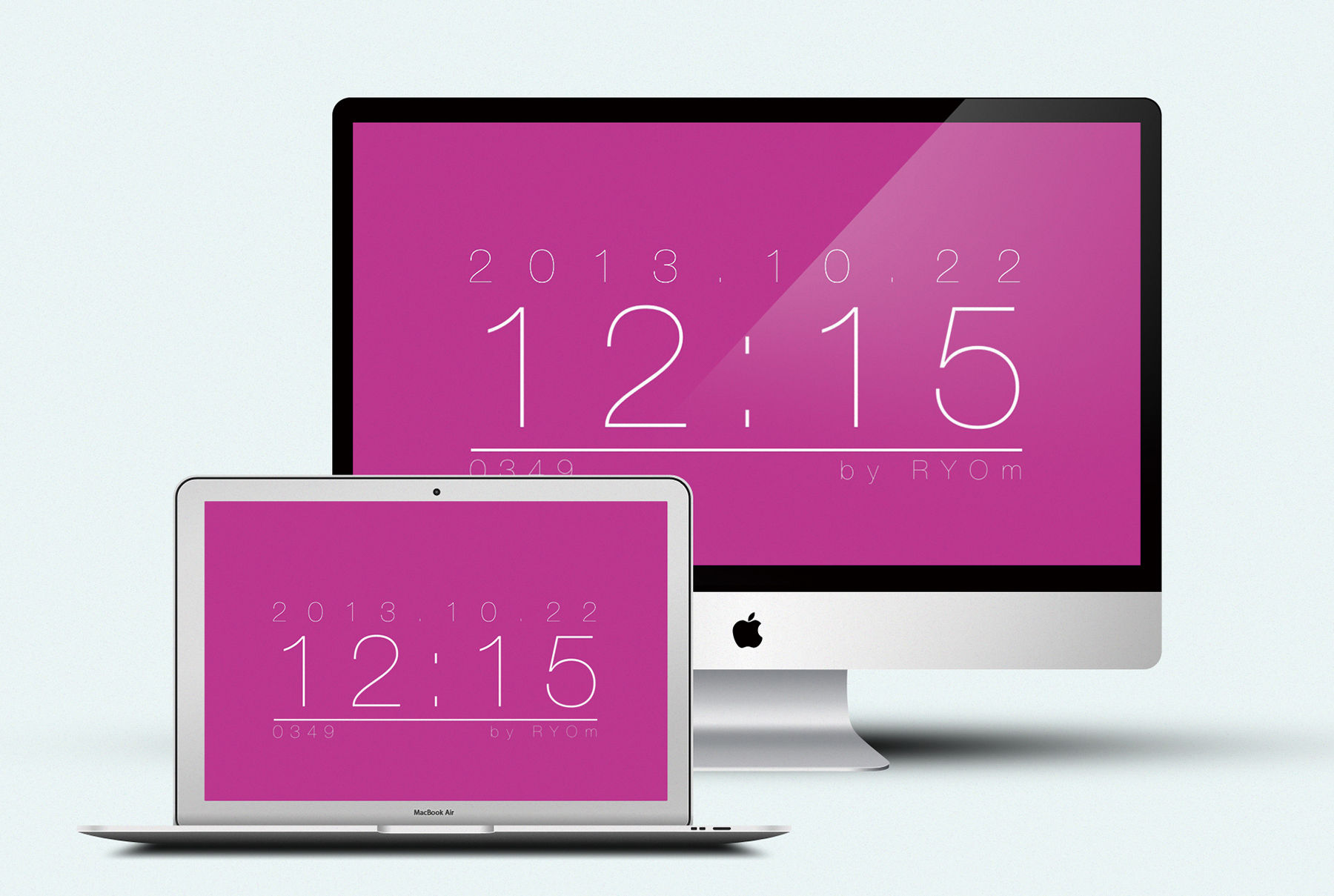 Wallpaper #4abd0 Minimalist Clock Screen Savers for Mac