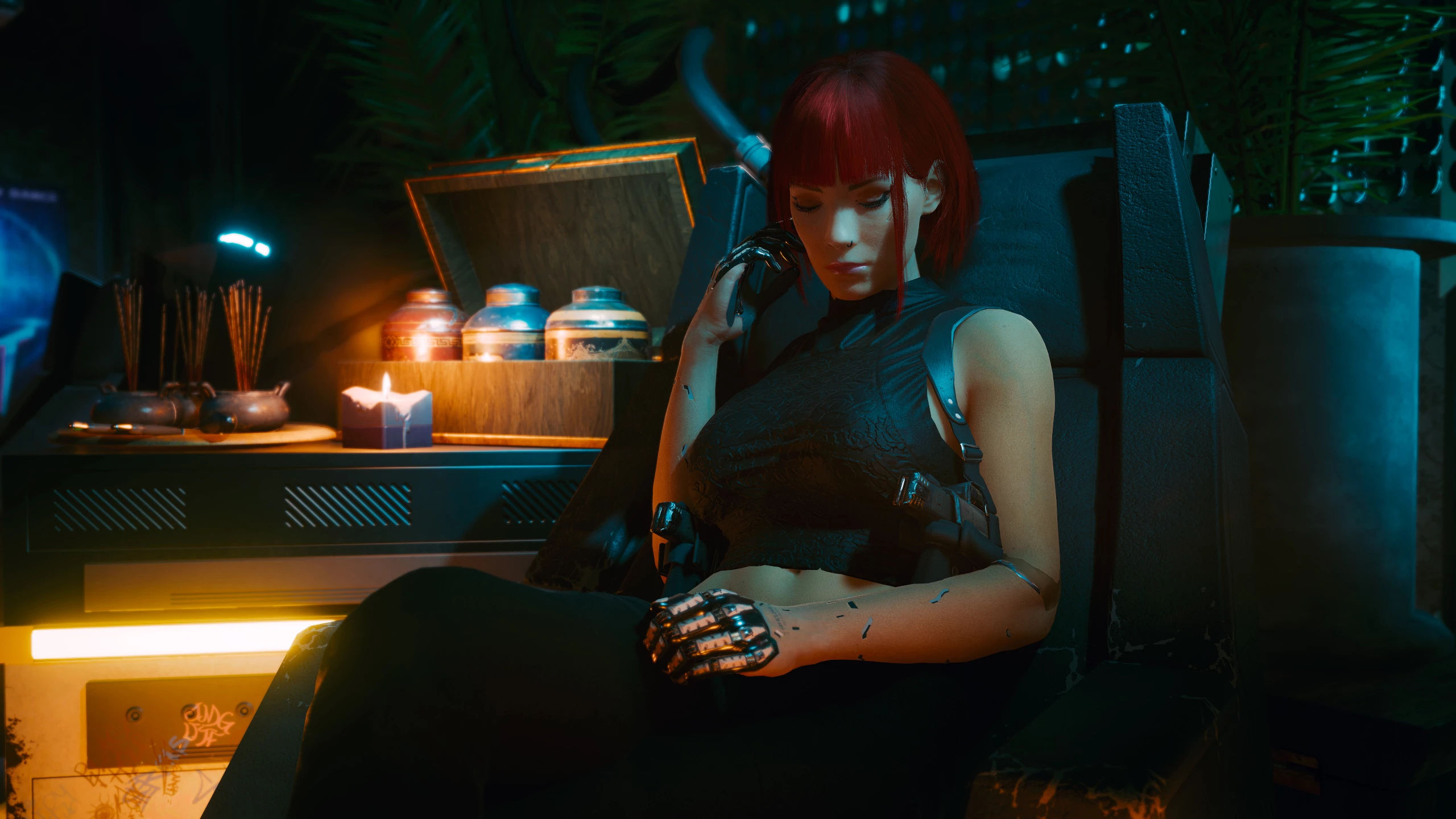 Wallpaper #PKmUi5cBxbDgA0RlLPK231 Resting at Mistys at Cyberpunk 2077 Nexus Mods and Community