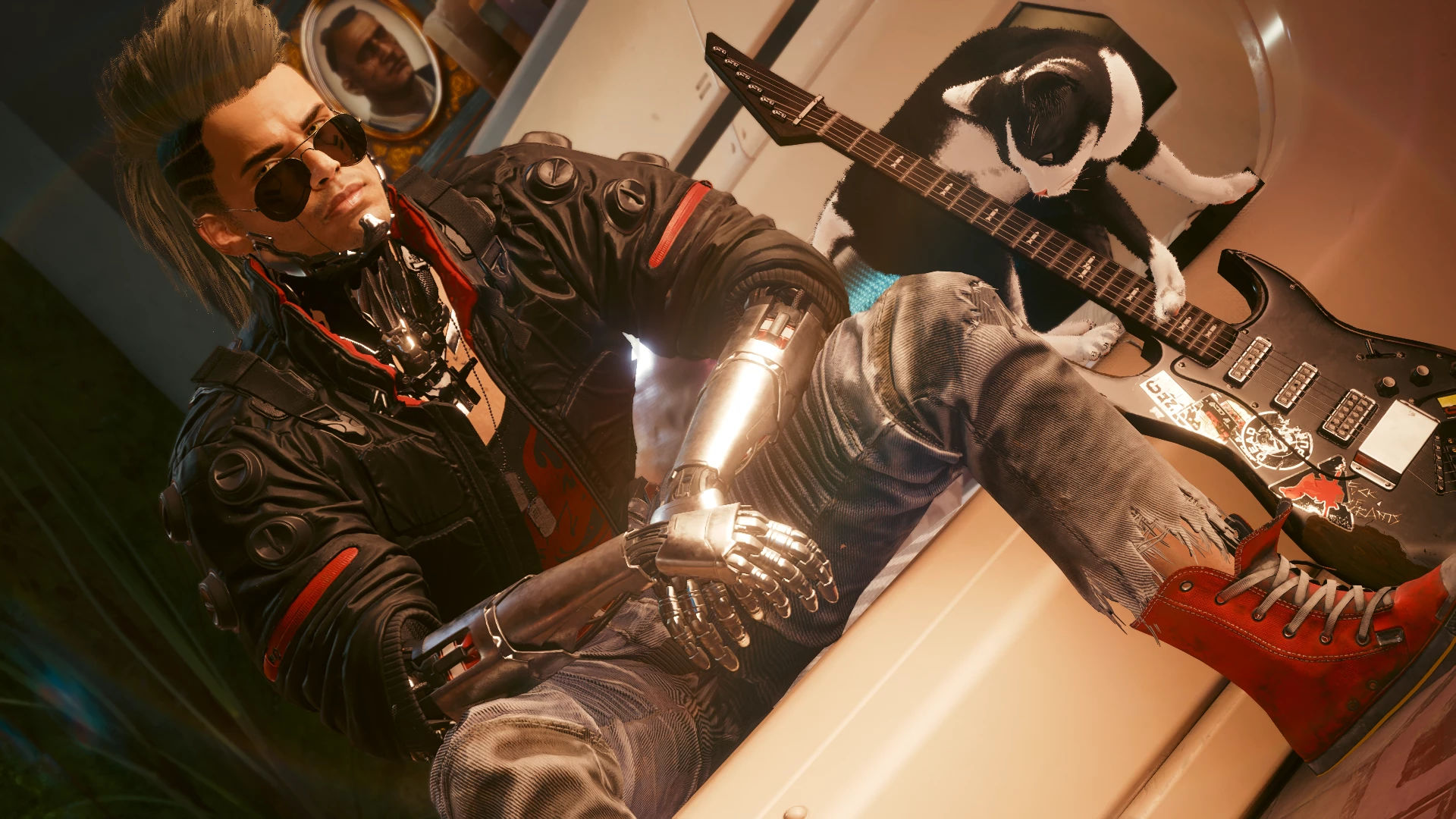 Wallpaper #2W0WaJcBycdYOYFTPW9J91 V and Nibbles at Cyberpunk 2077 Nexus Mods and Community