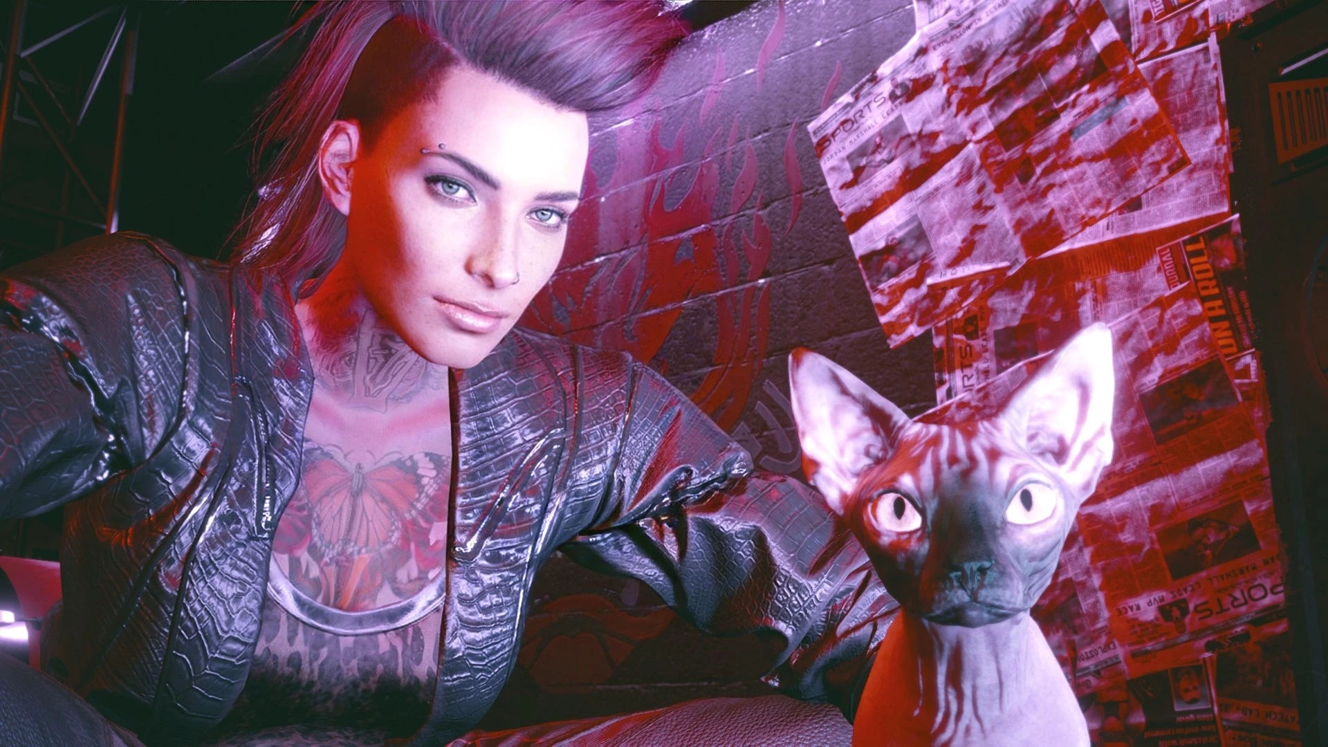 Wallpaper #2W0WaJcBycdYOYFTPW9J134 V and Nibbles at Cyberpunk 2077 Nexus Mods and Community