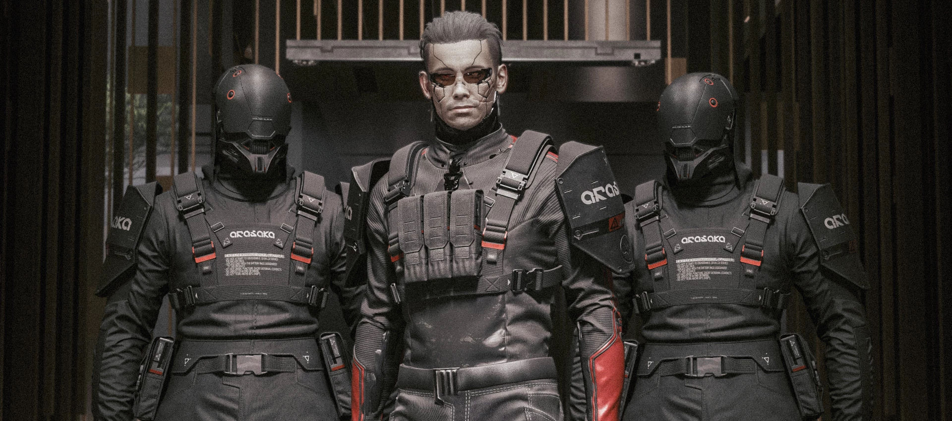 Wallpaper #6zv1bJcBSWmA-tzpdI3M26 Arasaka Guard at Cyberpunk 2077 Nexus Mods and Community