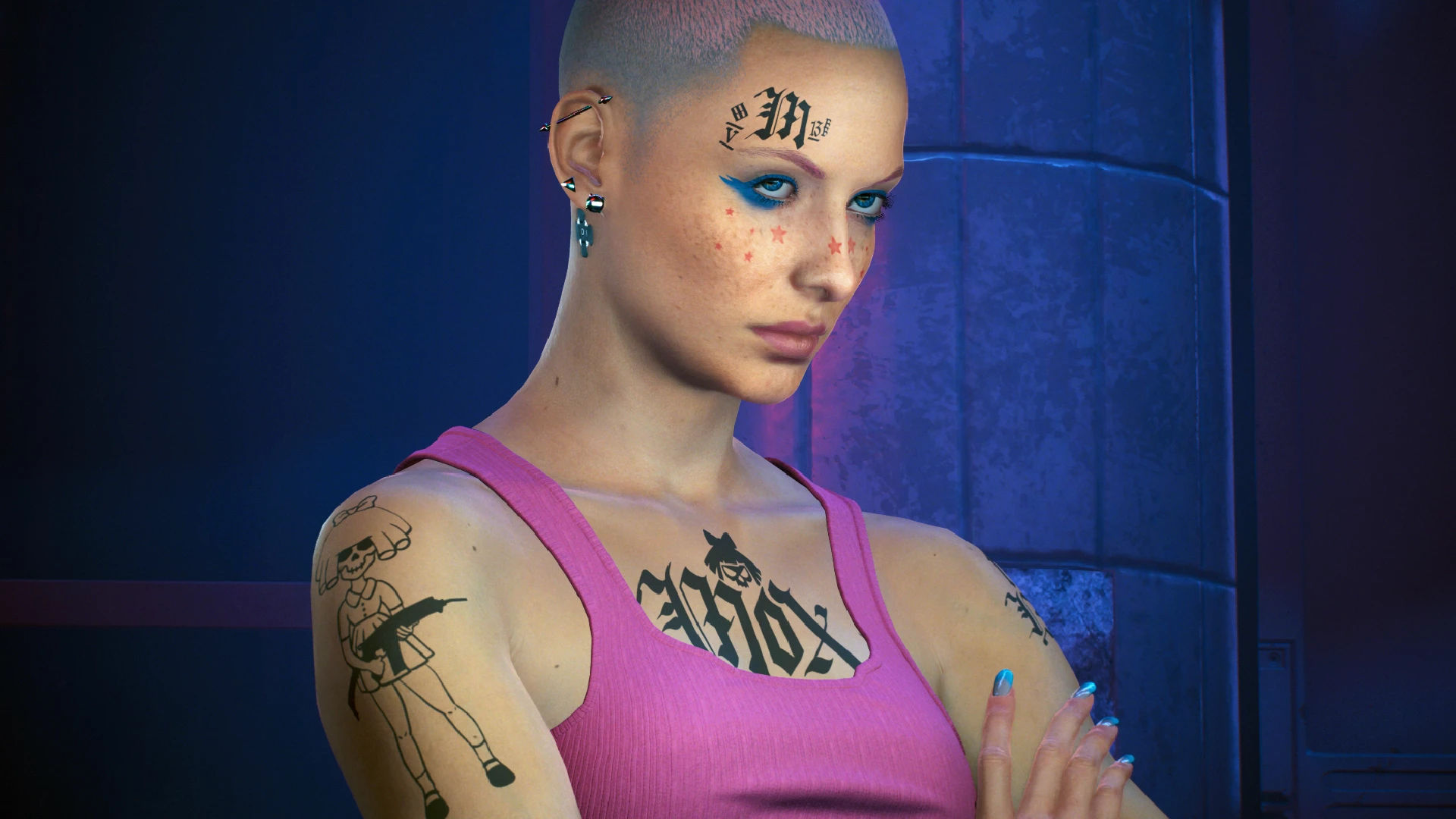 Wallpaper #egAb6o4BSdW8dNouZw6A7 Mox Tattoos F and M at Cyberpunk 2077 Nexus Mods and Community