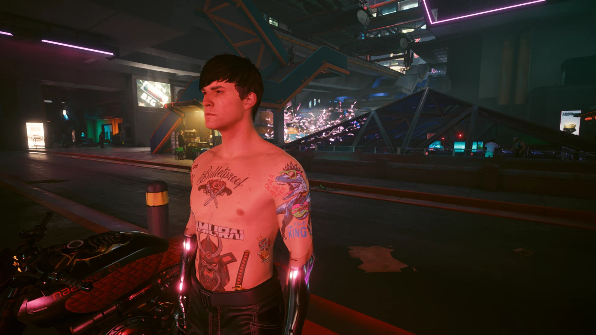 Wallpaper #aX2g844Bnwiau_P6IQ1_30 Rockerboy Tattoo at Cyberpunk 2077 Nexus Mods and Community