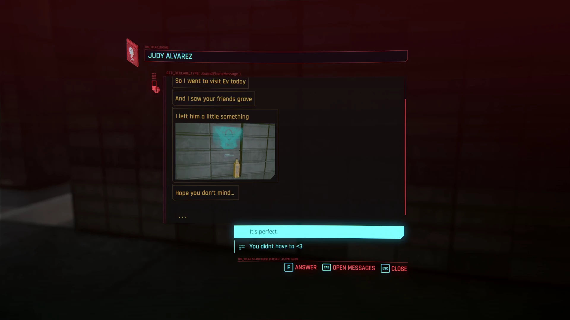 Wallpaper #rWc2CpMBSpphPi3-79MR60 Judy Romance Columbarium Chat at Cyberpunk 2077 Nexus Mods and Community