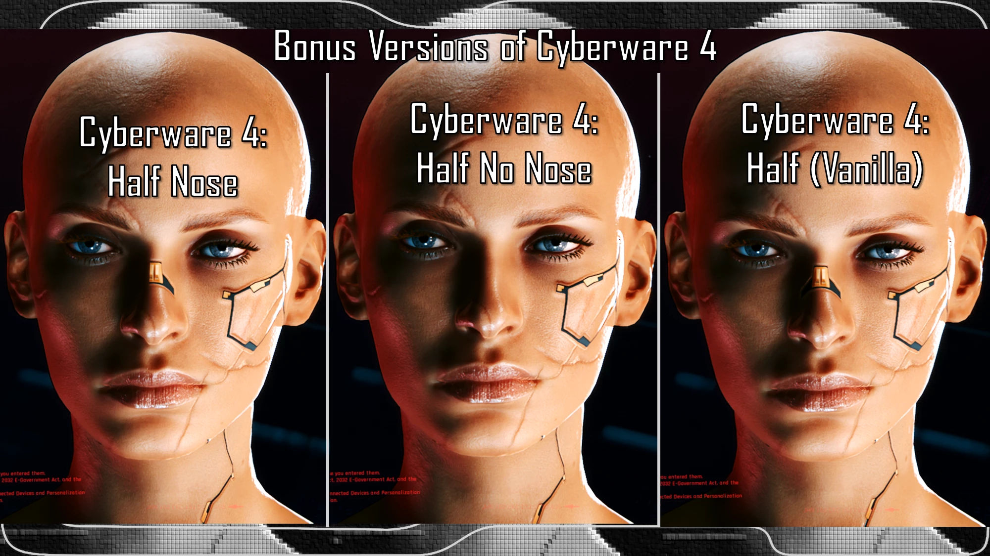 Wallpaper #B2dPEpMBSpphPi3-VfvS109 Half Cyberware for V 10 12 Options Both vs and Both Sides at