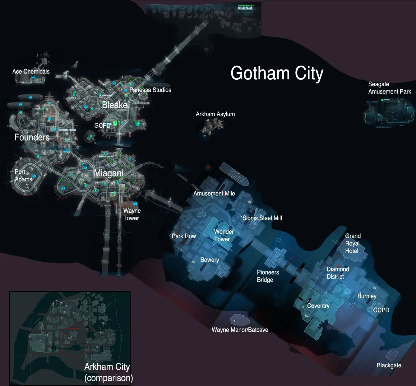 Wallpaper #_u94TJMBMN-XEVvV3j2j26 Arkham Map Expansion Pack for Arkham Knight at Batman Arkham Knight