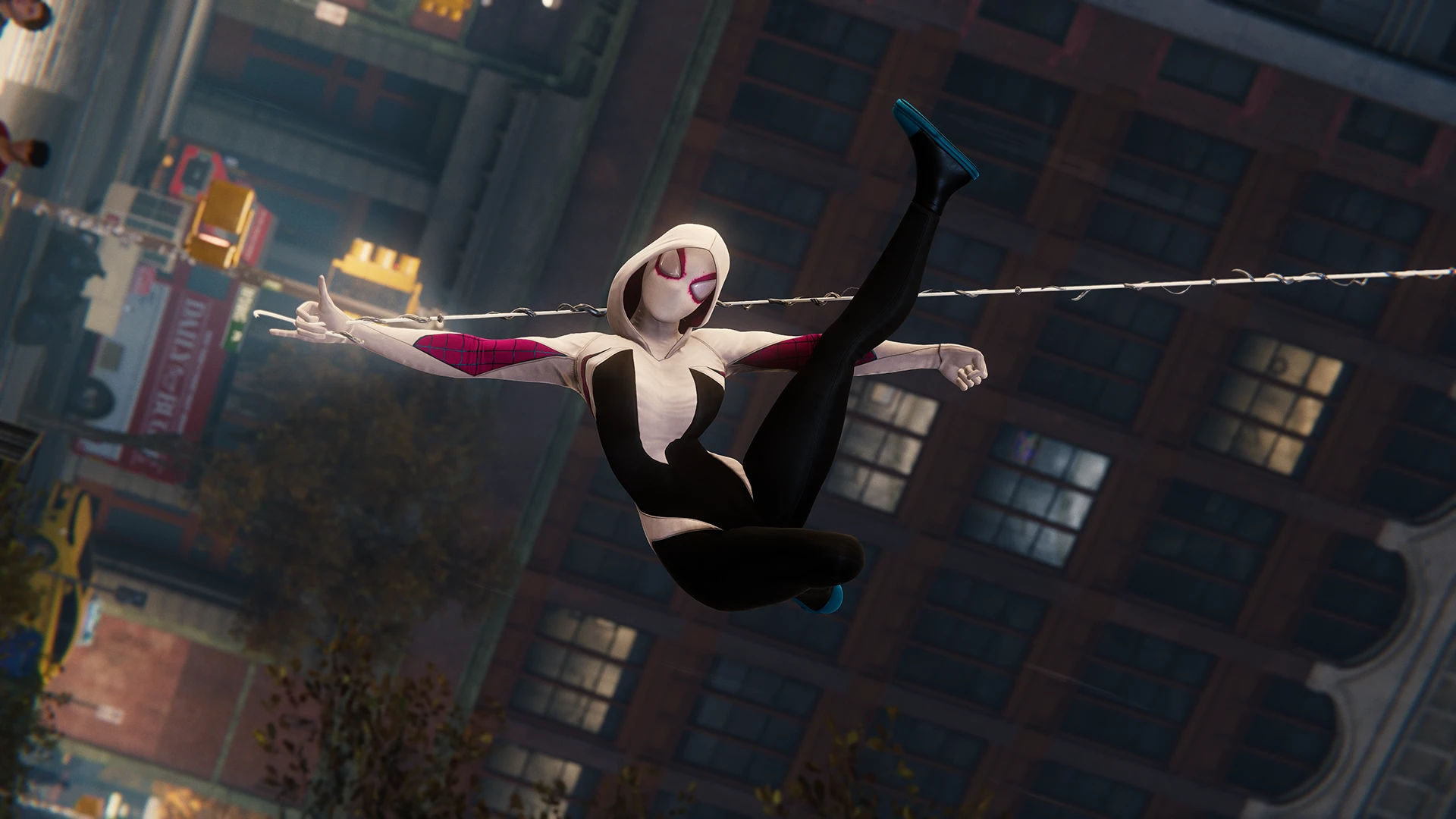 Wallpaper #fPRUOpMBKFX8bn3rf3h0235 Gwen Inspired Swinging at Marvels Spider Man Remastered Nexus Mods