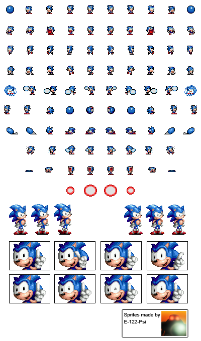 Wallpaper #cc85f Custom Classic Sonic Sprite Sheet by Adanishedgehog2011 on Deviantart