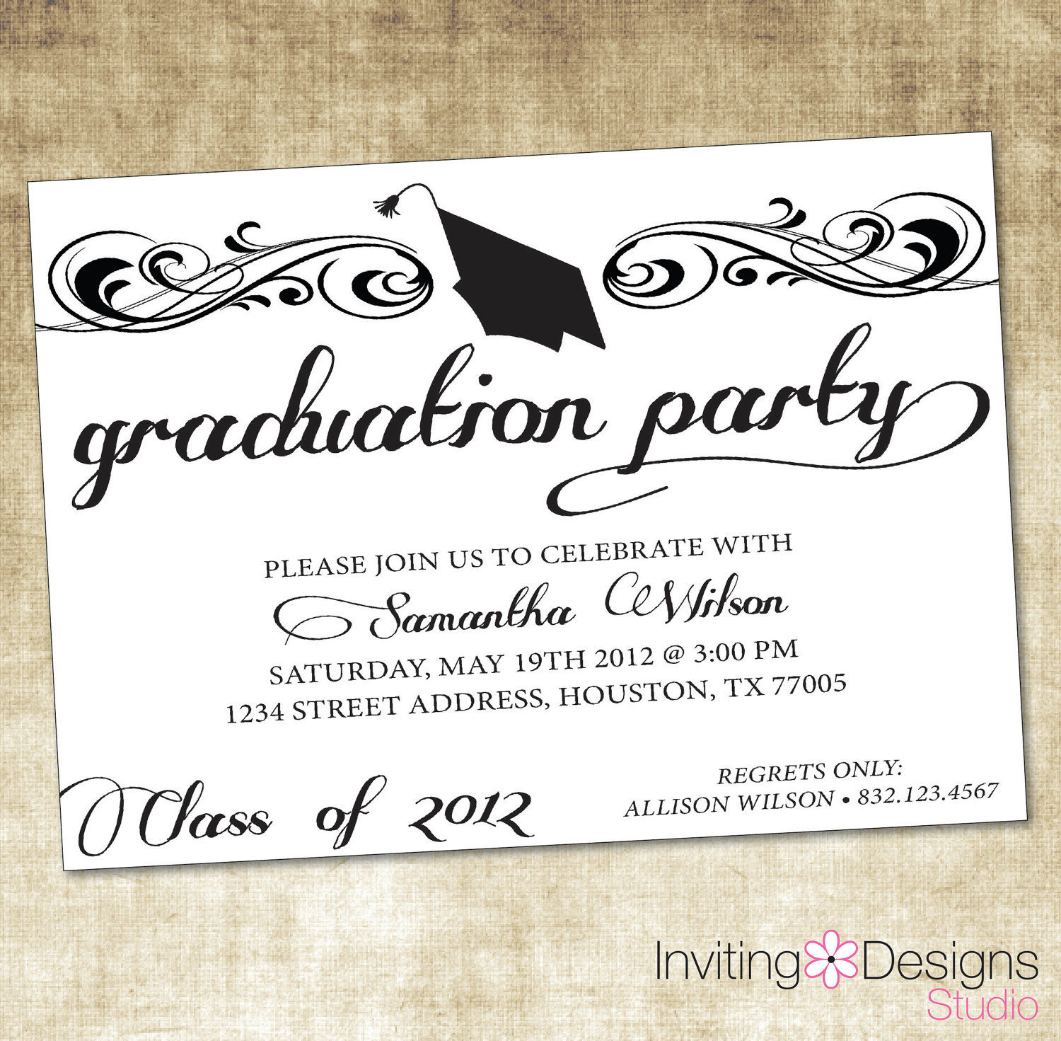 Wallpaper #2F6AC College Graduation Party Invitation Template Free Addictionary