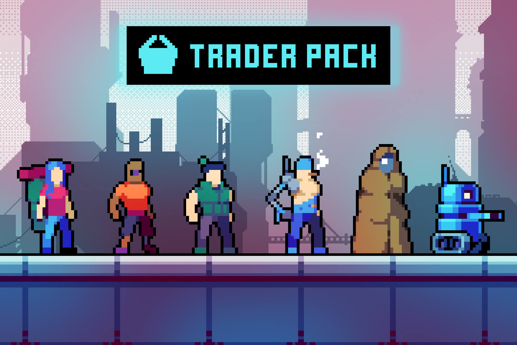 Wallpaper #-mgvGJMBSpphPi3-pxG39 Trader Cyberpunk Pack by Free Game Assets Gui Sprite Tilesets