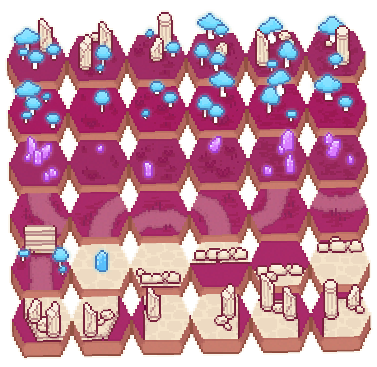 Wallpaper #1Gc765IBSpphPi3-00r689 Pixel Art Magical Tiles Pixel Art by Penzilla