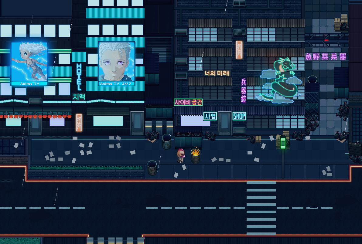Wallpaper #-mgvGJMBSpphPi3-pxG330 Winlu Cyberpunk Tileset Exterior by Winlu